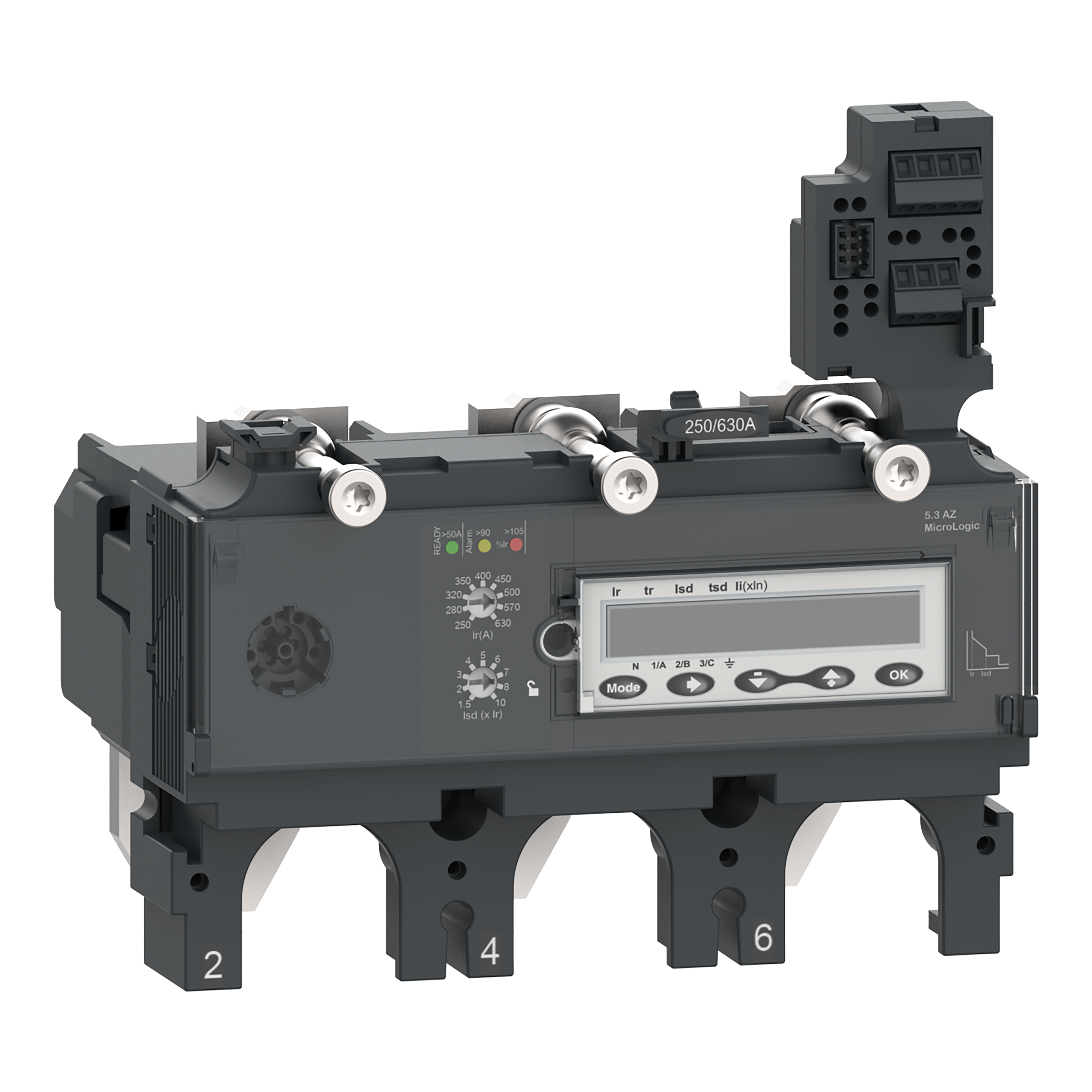 SCHNEIDER ELECTRIC - Sganciatore MicroLogic 5.3AZ, ComPacT NSX630, 3 poli, protezioni elettroniche di base, applicazioni speciali, valore nominale 630A