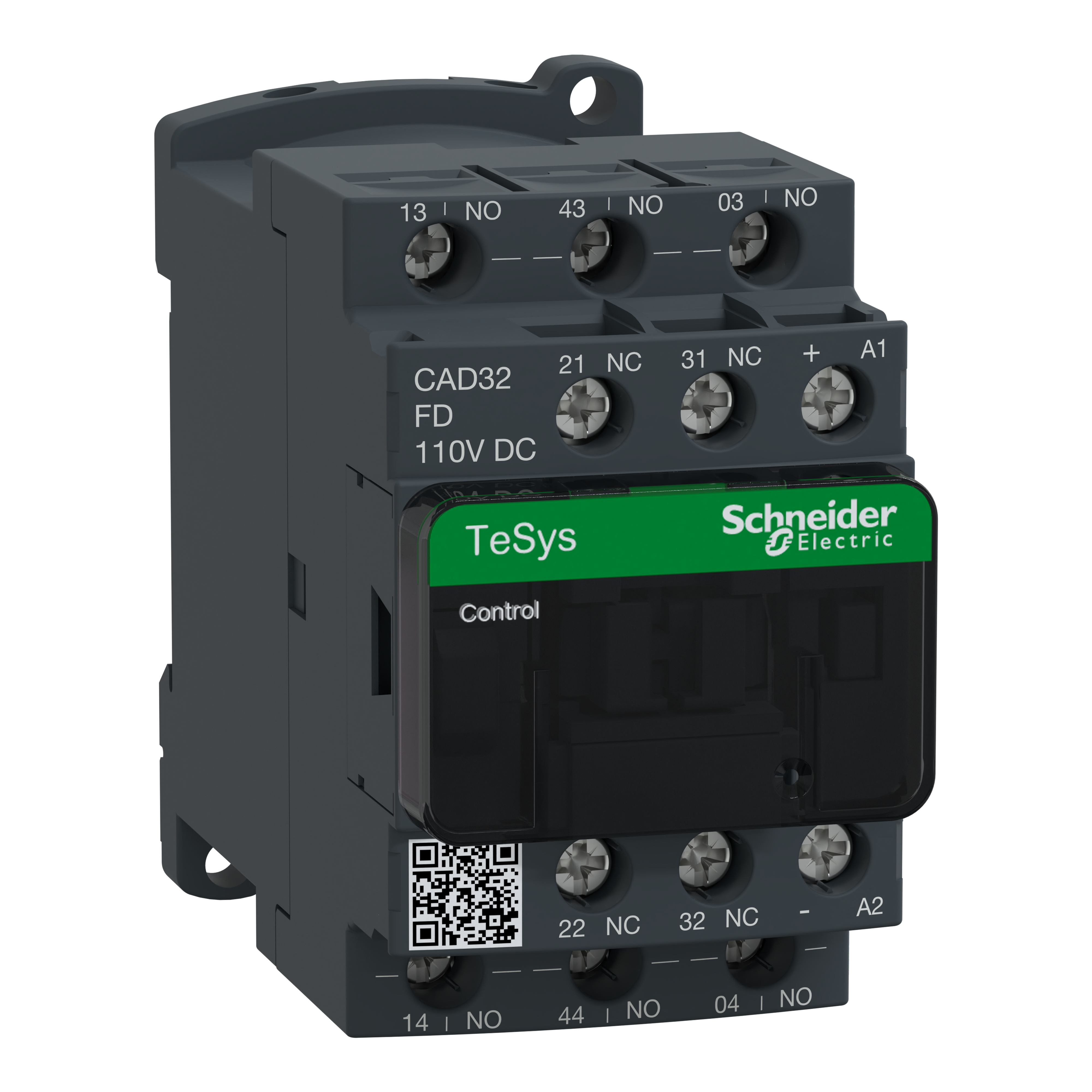 SCHNEIDER ELECTRIC - Contattore ausiliario TeSys CAD32 - 3NO + 2 NC - - 10 A - 110 V CC