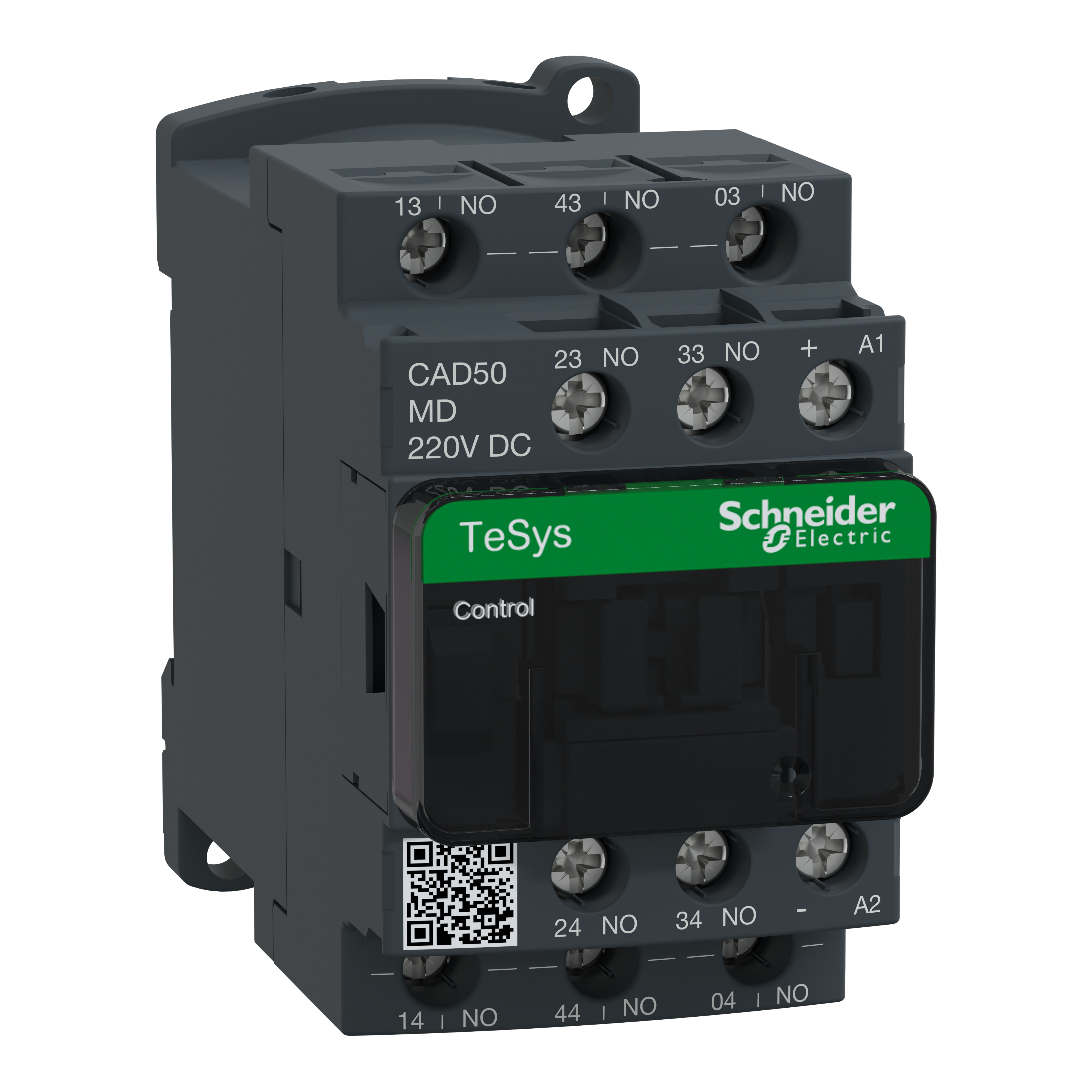 SCHNEIDER ELECTRIC - Contattatore TeSys CAD-50 - 5NO - Istantaneo - 10 A - 220 V CC