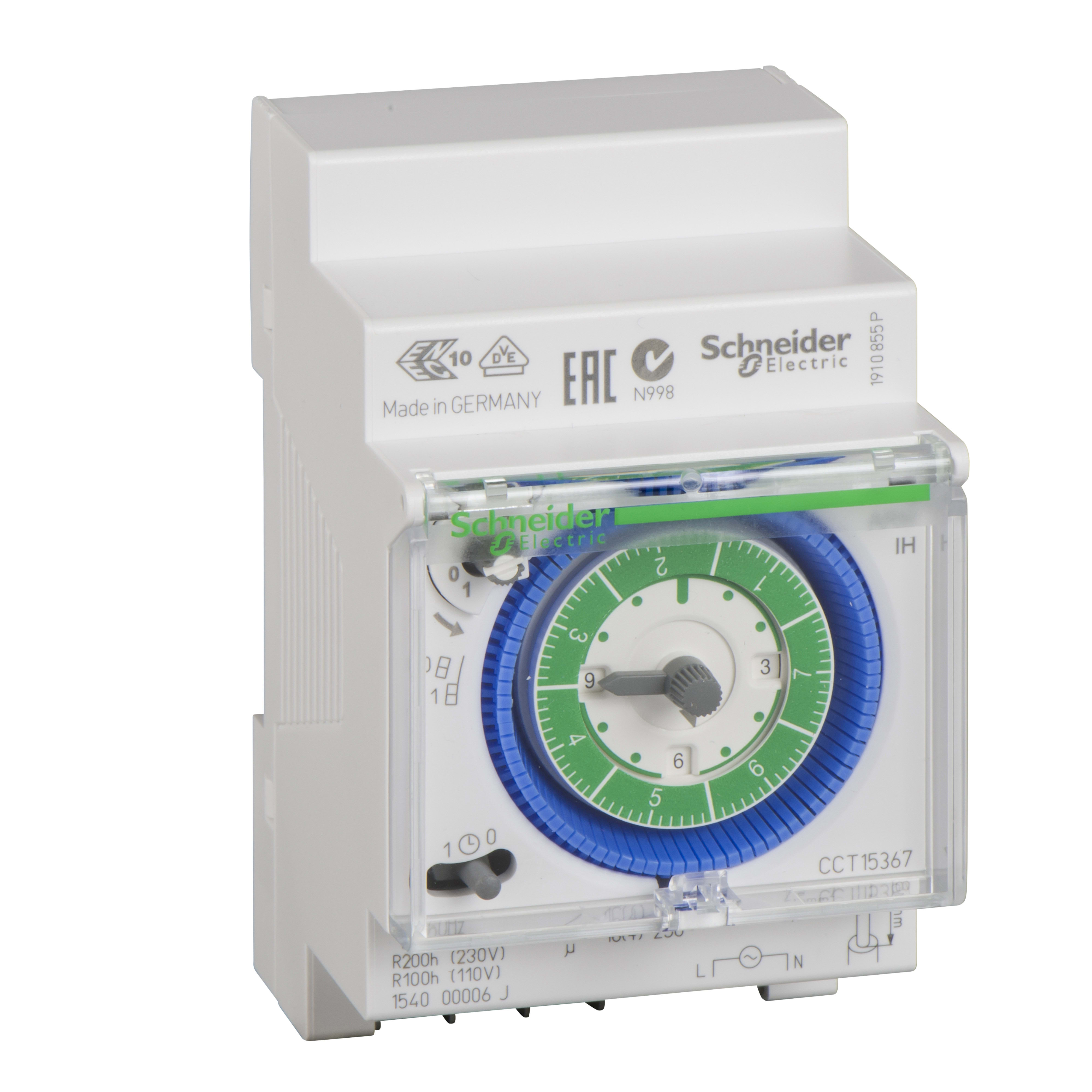 SCHNEIDER ELECTRIC - Interruttore orario meccanico IH, 7g, 1 canale, con memoria