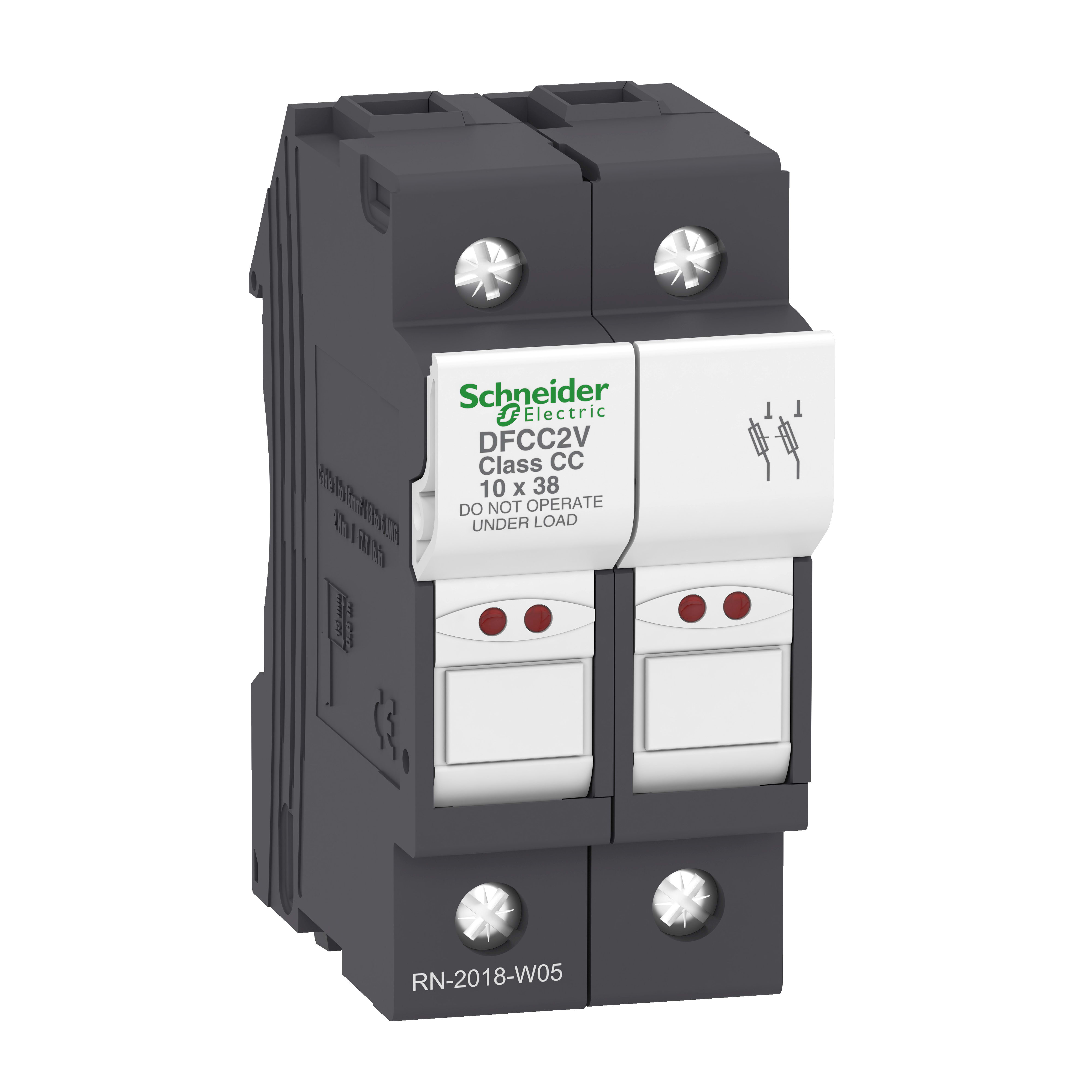 SCHNEIDER ELECTRIC - Portafusibile TeSys DF classe CC 30A 2P con LED DFCC2V