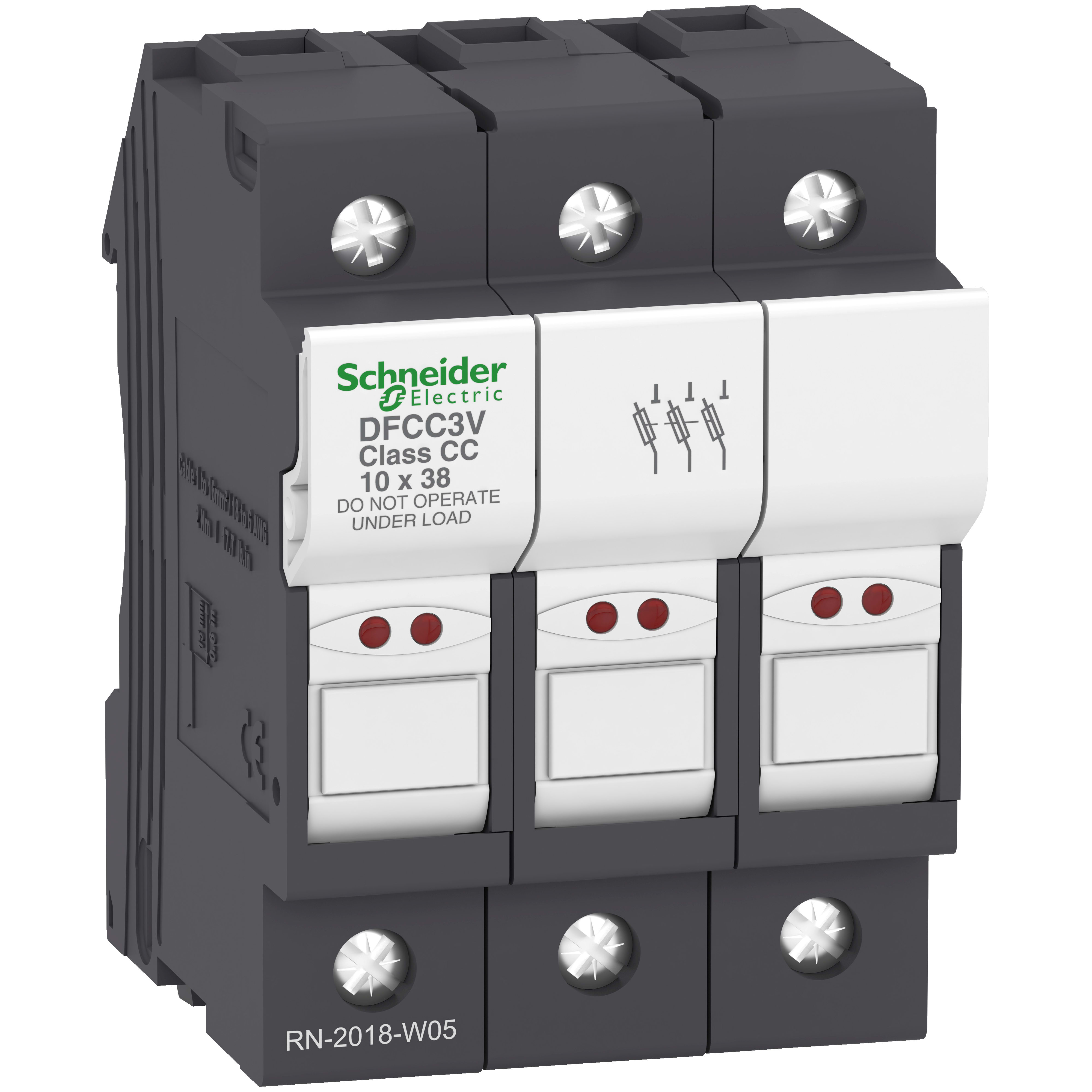 SCHNEIDER ELECTRIC - Portafusibile TeSys DF classe CC 30A 3P con LED DFCC3V