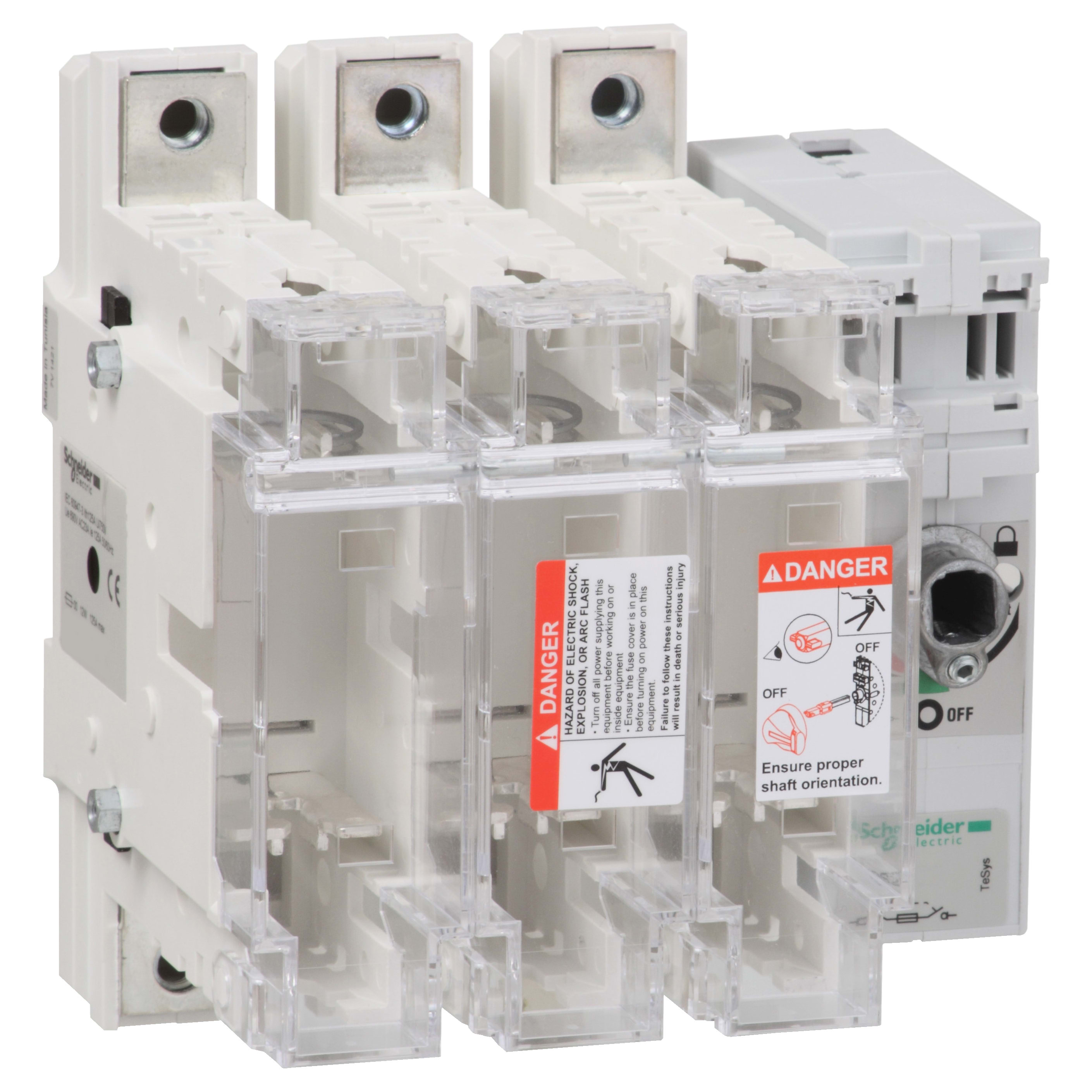 SCHNEIDER ELECTRIC - Interruttore Sezionatore con fusibile, TeSys, GS2L, 3 poli - 160A - DIN 00 GS2LL3