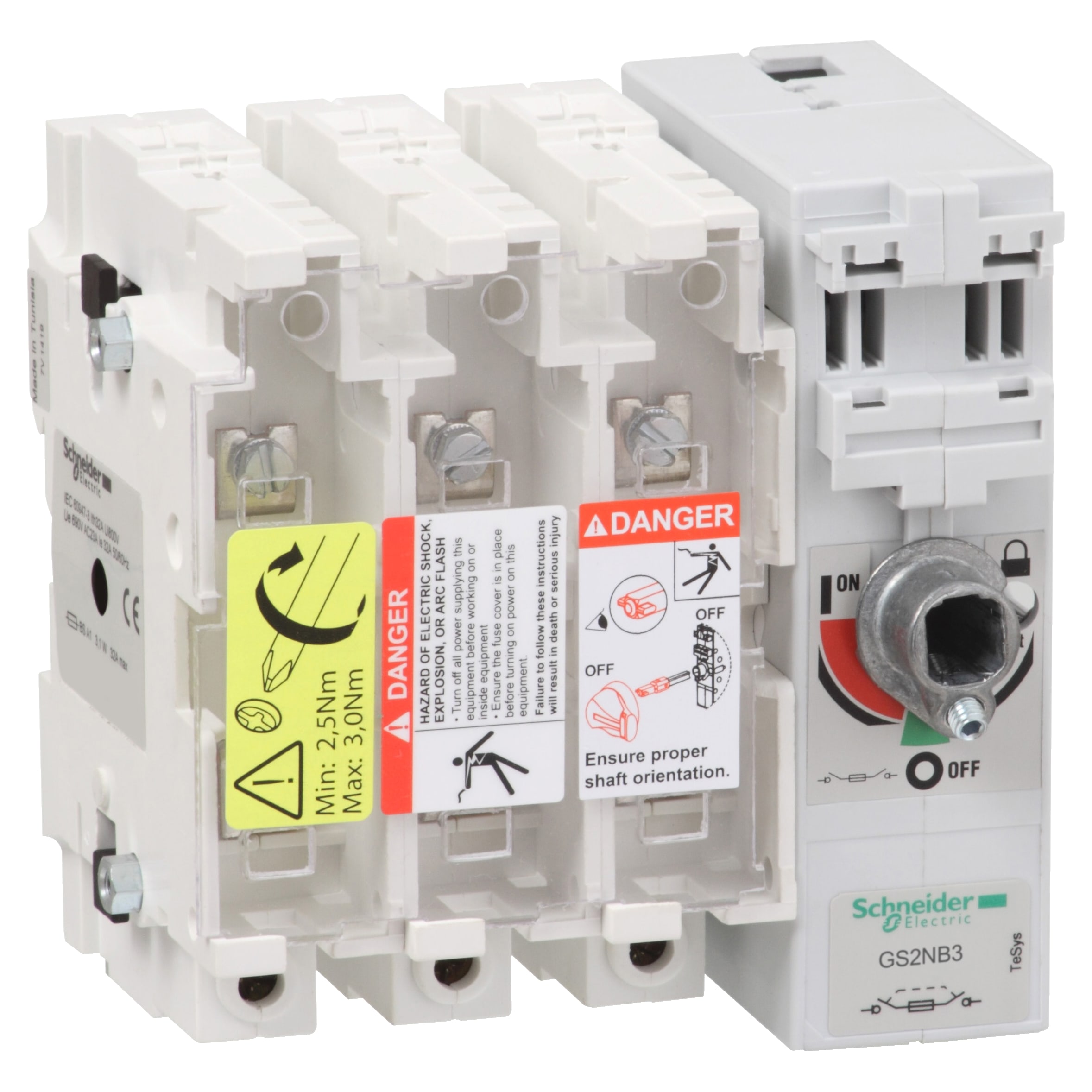 SCHNEIDER ELECTRIC - Interruttore Sezionatore con fusibile, TeSys, GS2N, 3 poli - 250A - DIN B1, B2, B3