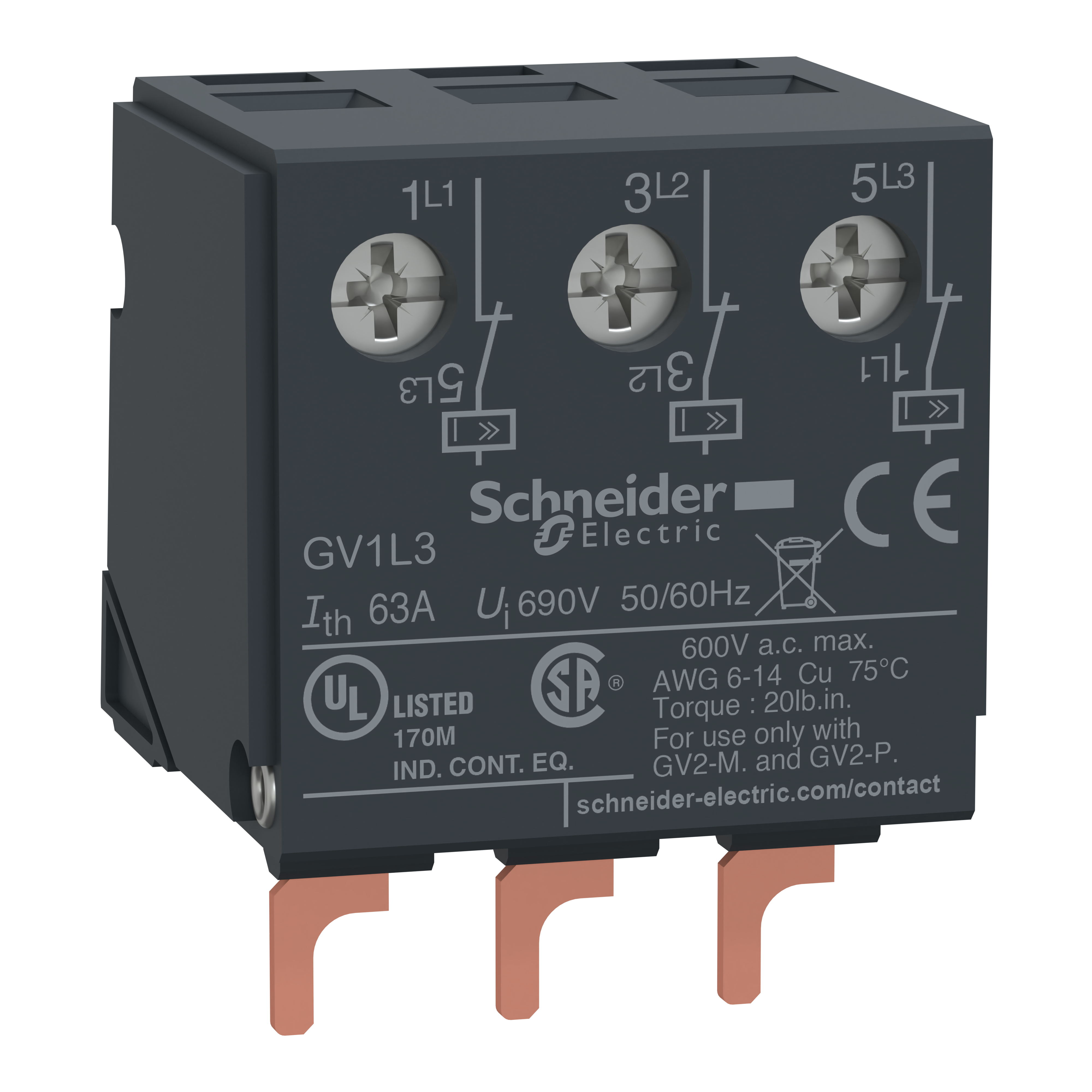 SCHNEIDER ELECTRIC - Blocco limitatore superiore TeSys GV2ME/GV2P GV1L3