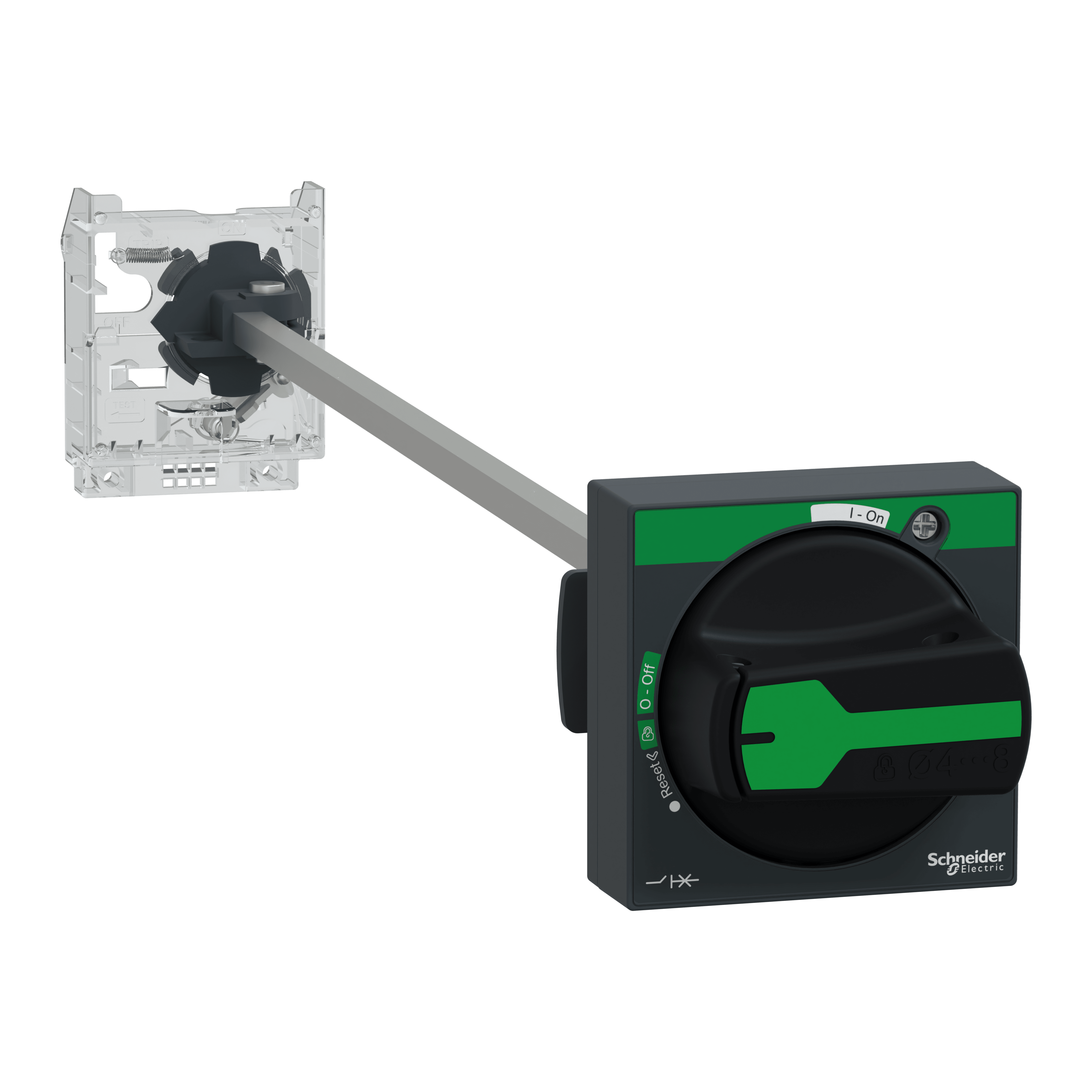 SCHNEIDER ELECTRIC - Kit impugnatura rotante estesa, TeSys GV2, IP65, maniglia nera, senza indicazione di scatto, per GV2L-GV2P