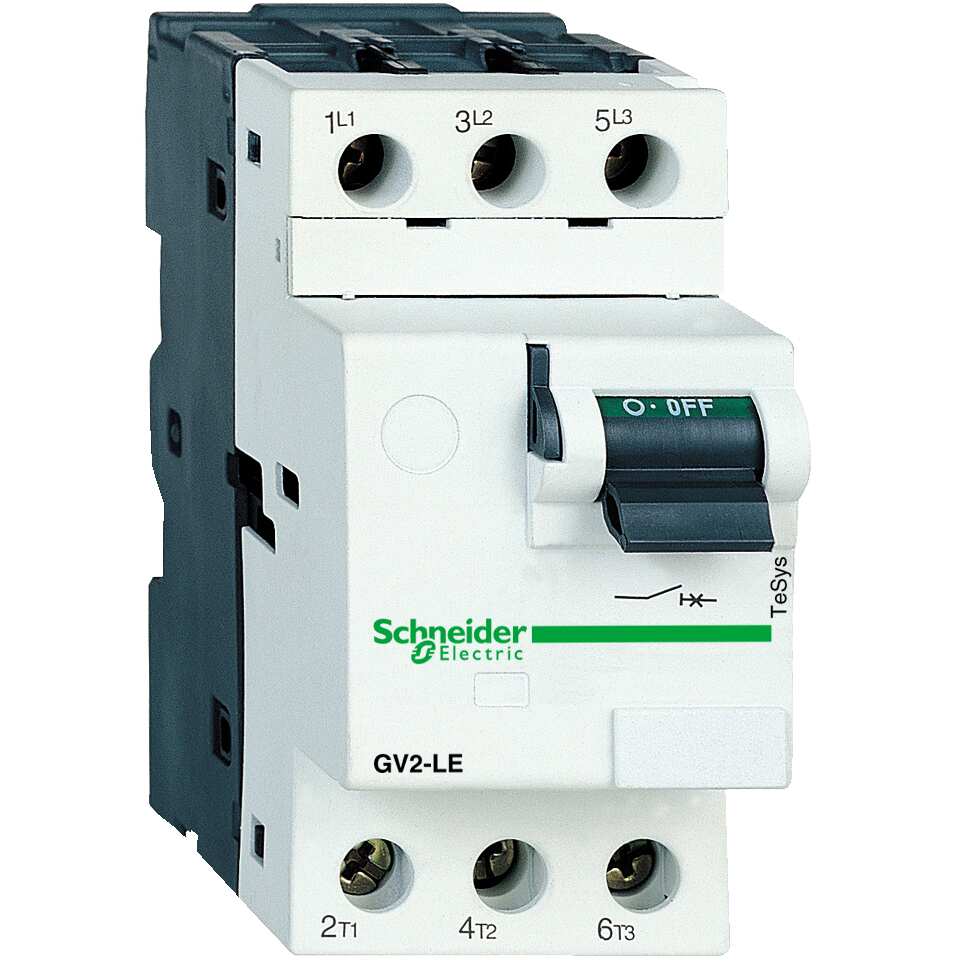 SCHNEIDER ELECTRIC - Interruttore automatico magnetico a leva, TeSys, GV2LE, 0,4A viti serrafilo