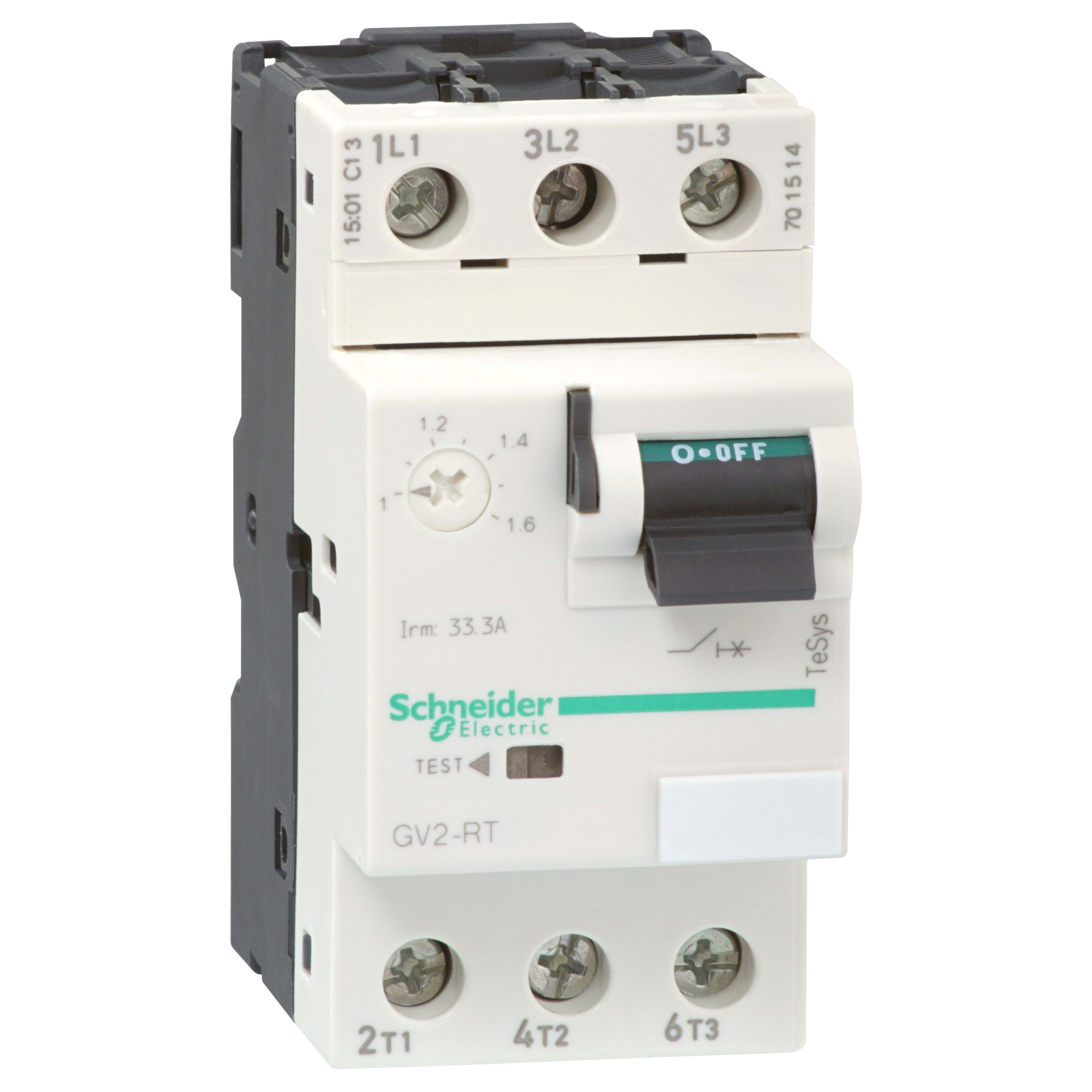 SCHNEIDER ELECTRIC - Interruttore automatico magnetotermico a leva, TeSys, GV2RT, 1,6-2,5A viti serrafilo GV2RT07