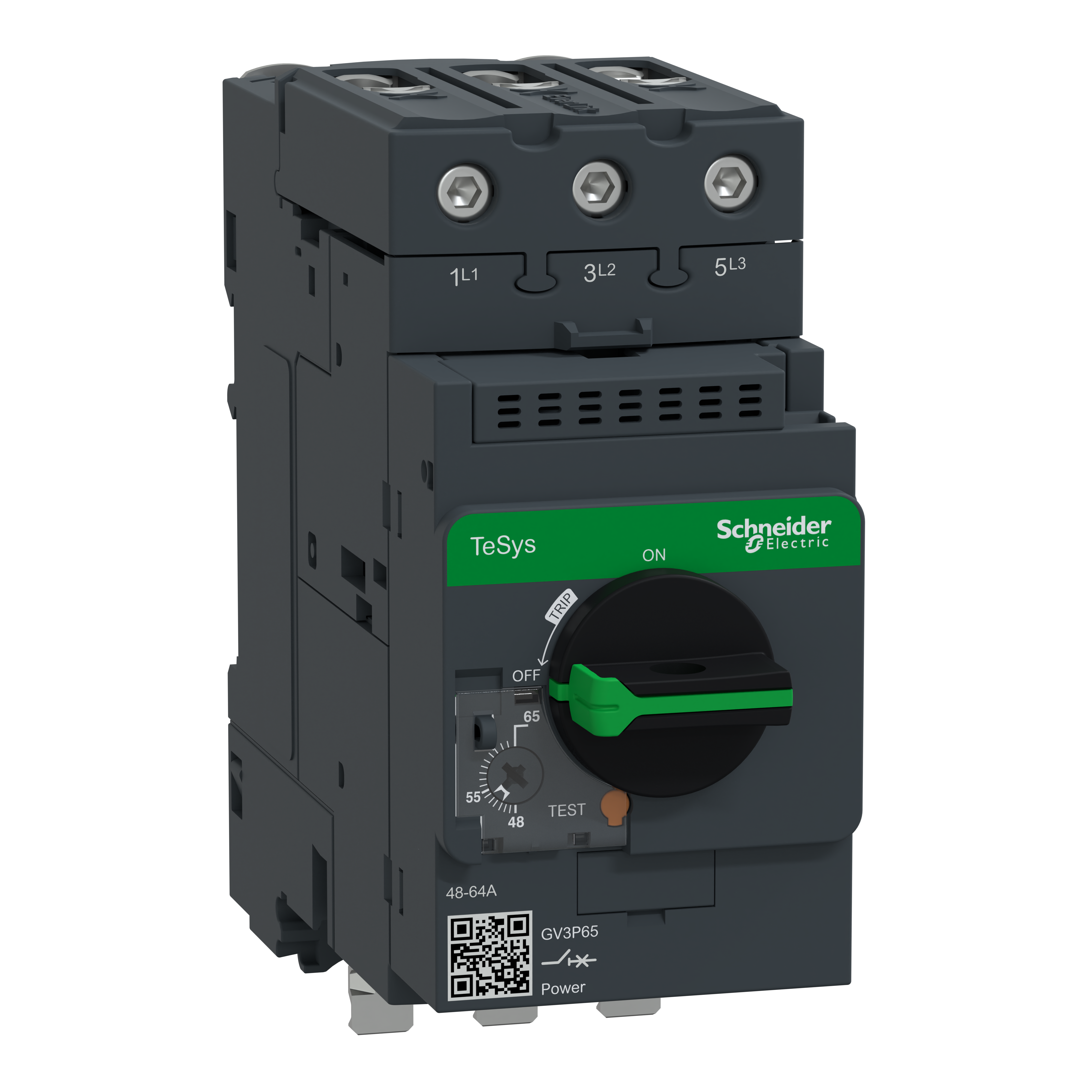 SCHNEIDER ELECTRIC - Int. autom. TeSys GV3 - magnterm - manovra rotativa - 48-65A EverLink a vite BTR