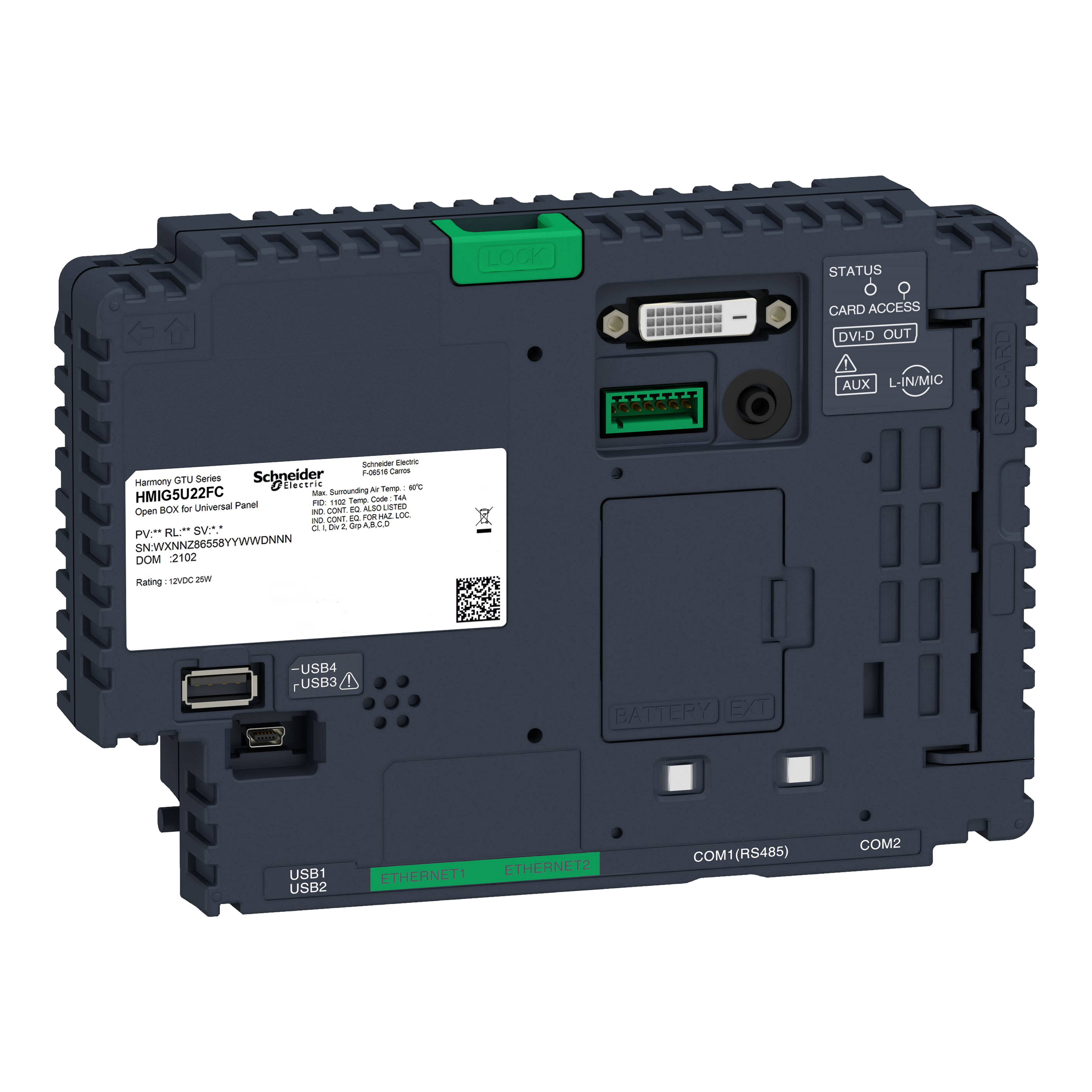 SCHNEIDER ELECTRIC - HMI, Harmony, GTU, Open box, Windows 10, Coated