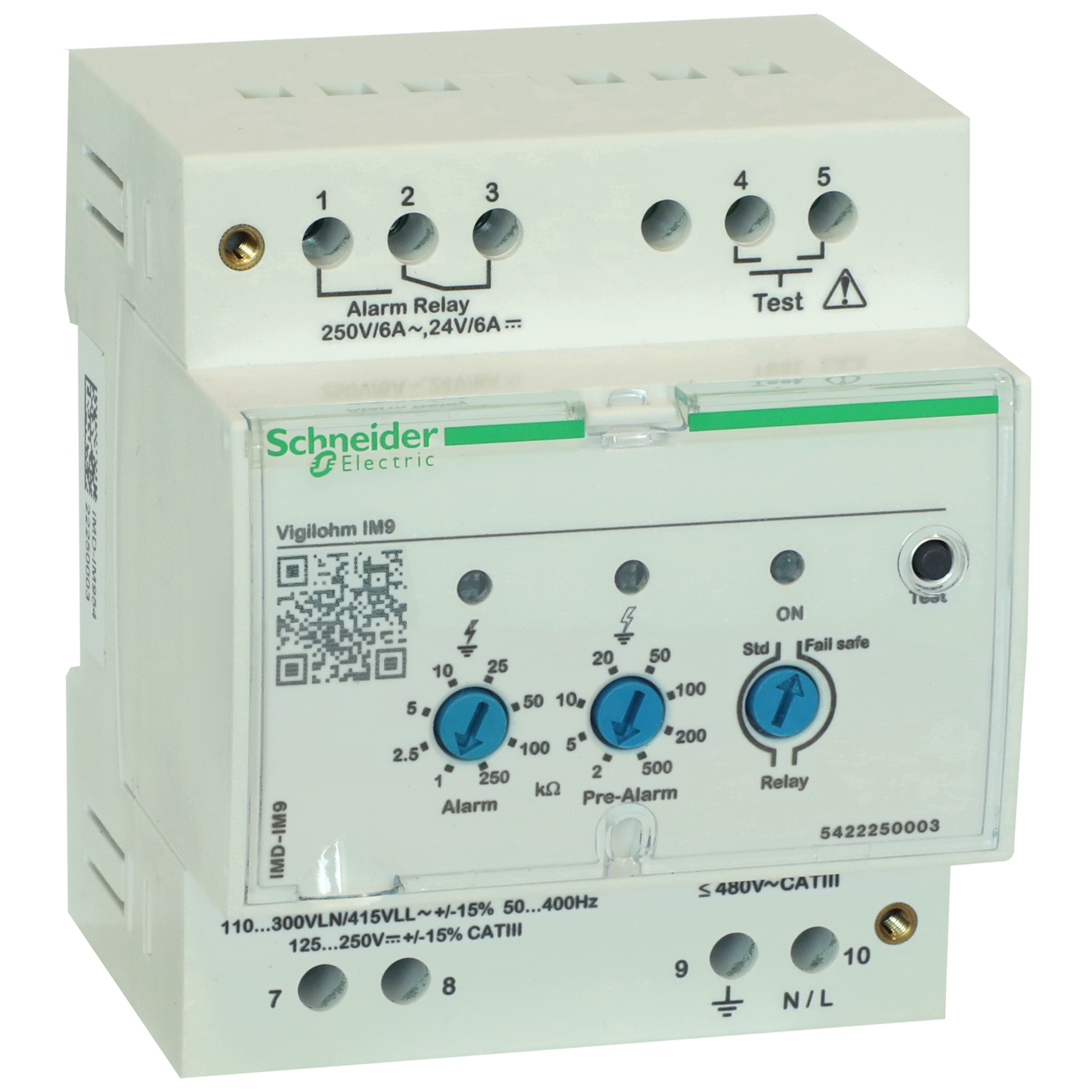 SCHNEIDER ELECTRIC - Controllore permanente di isolamento Vigilohm IM9 115/415 Vca IMD-IM9