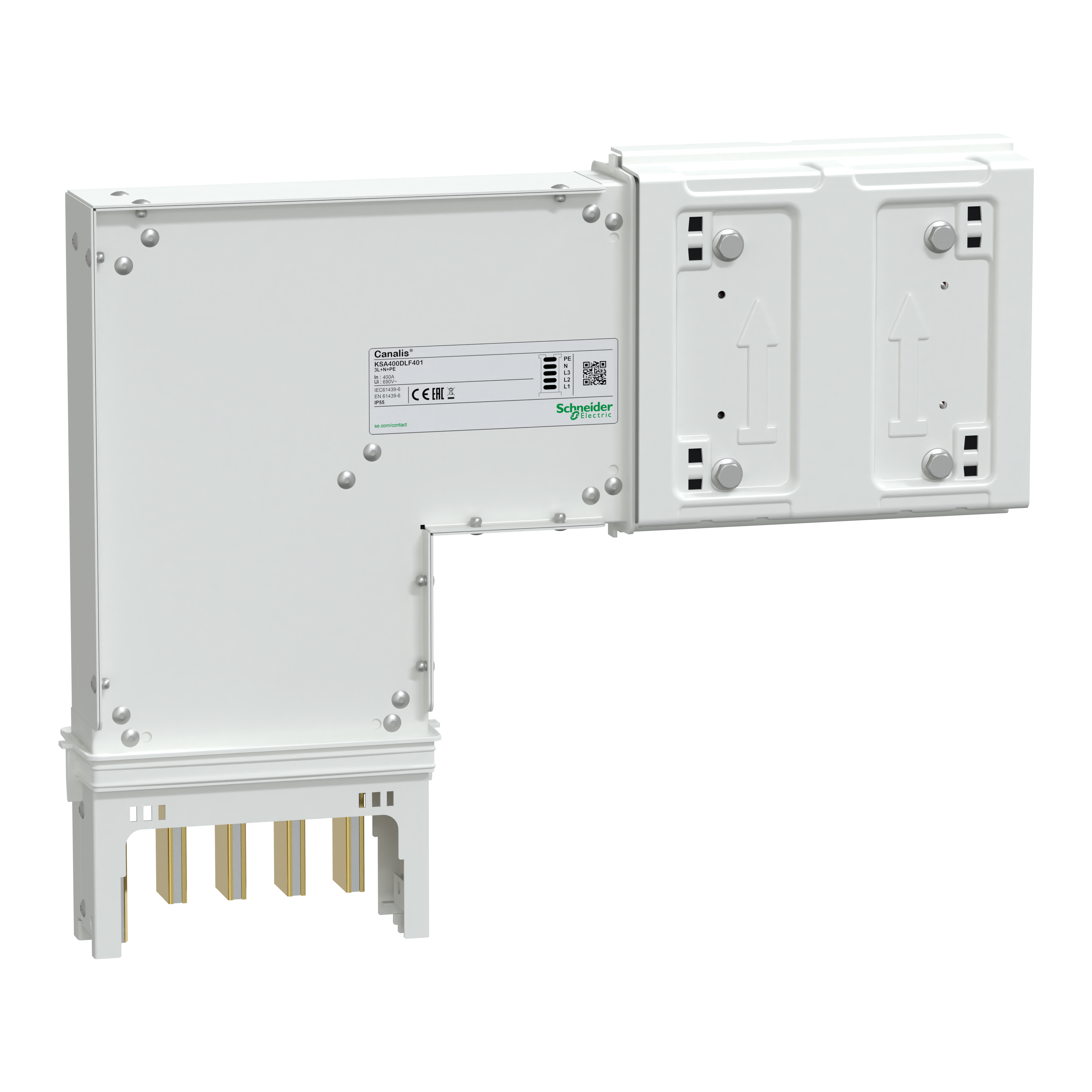 SCHNEIDER ELECTRIC - Angolare verticale pe esterno 4 poli 400A