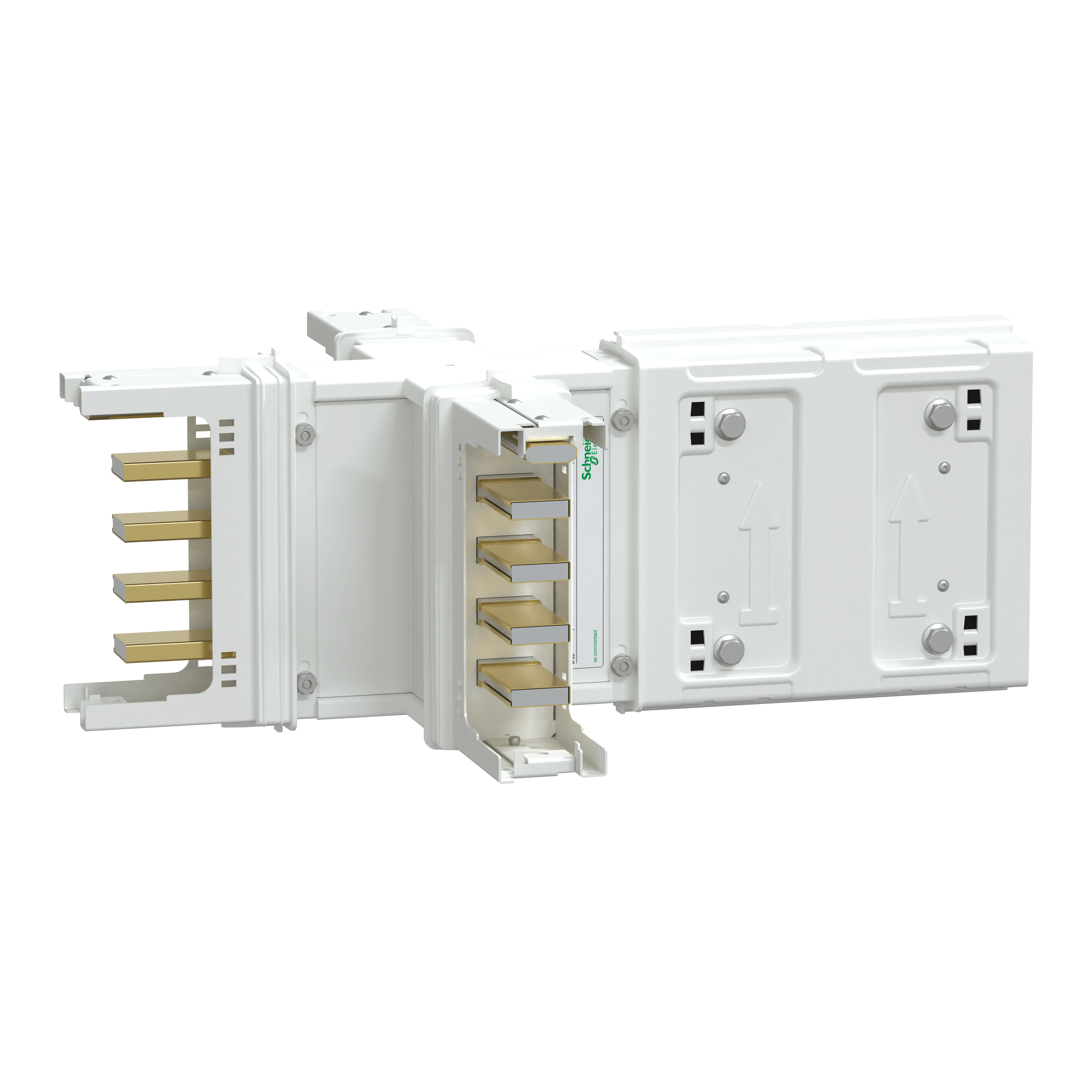 SCHNEIDER ELECTRIC - Canalis - Elemento a croce KSA400, alluminio, 400A, dimensioni fisse (A/B/C/D 165mm), 3L+N+PE, bianco RAL9001