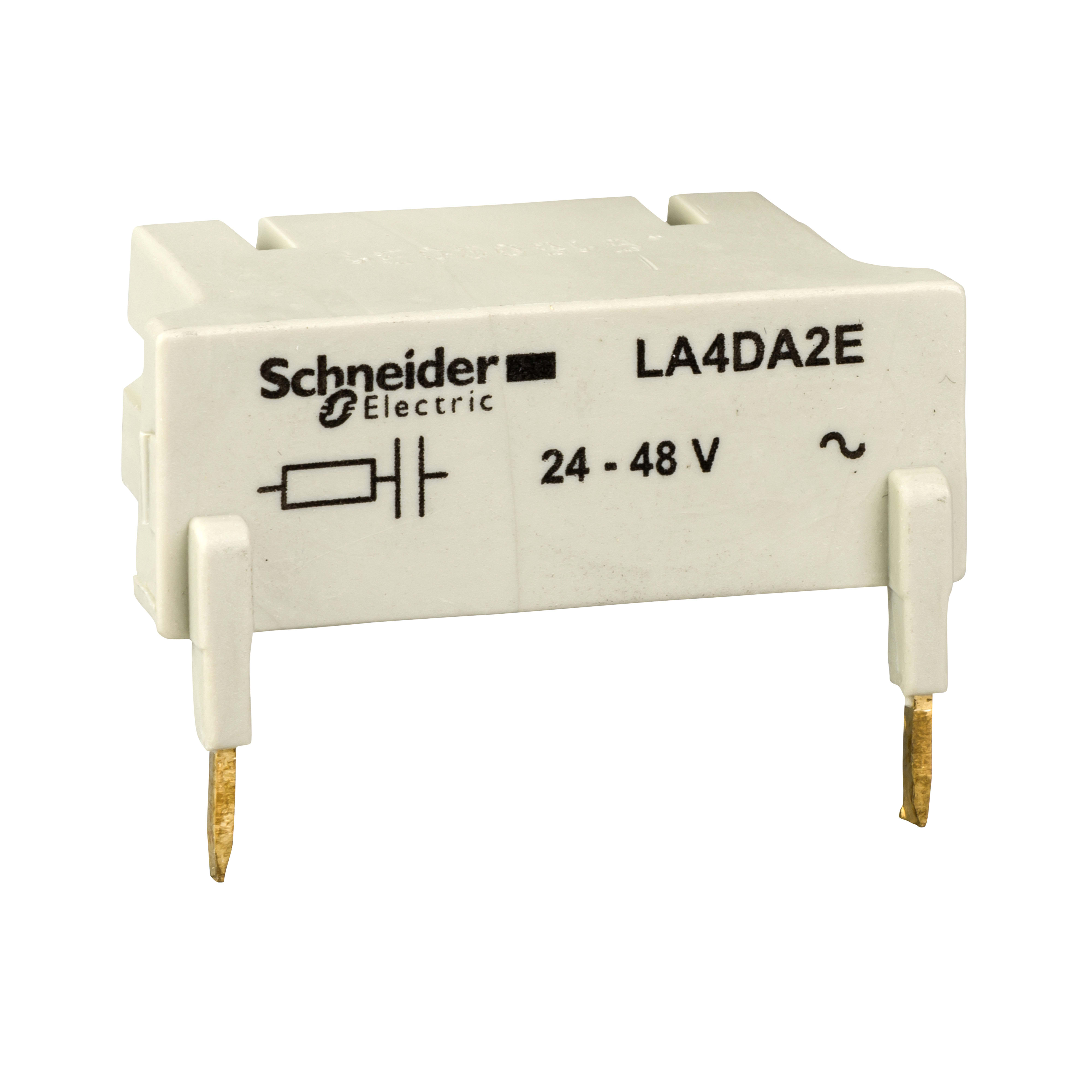 SCHNEIDER ELECTRIC - Modulo soppressore TeSys D - circuito RC - 24...48 Vca LA4DA2E