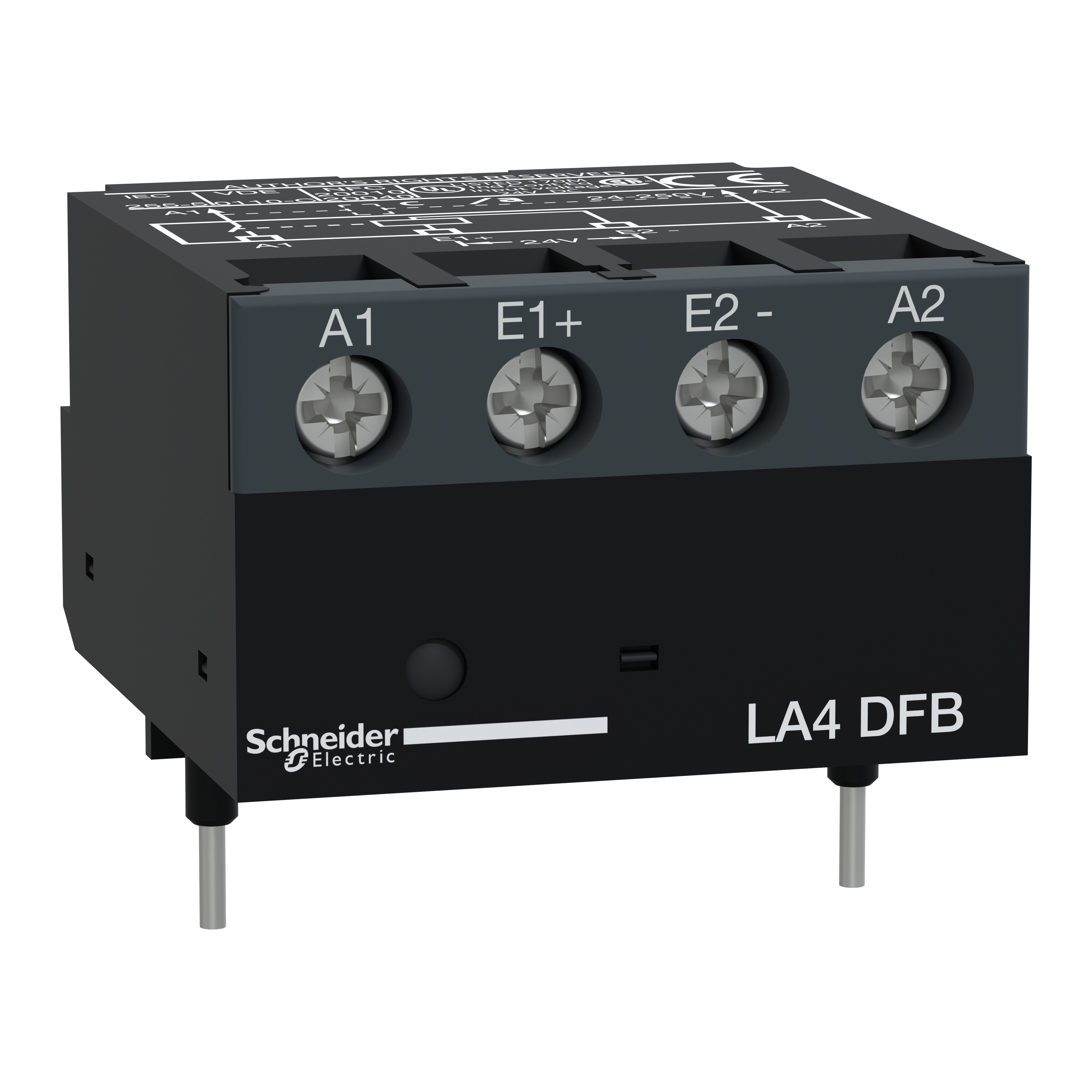 SCHNEIDER ELECTRIC - modulo amplificatore interfaccia TeSys D - relè - 24 Vcc / 250 Vca LA4DFB