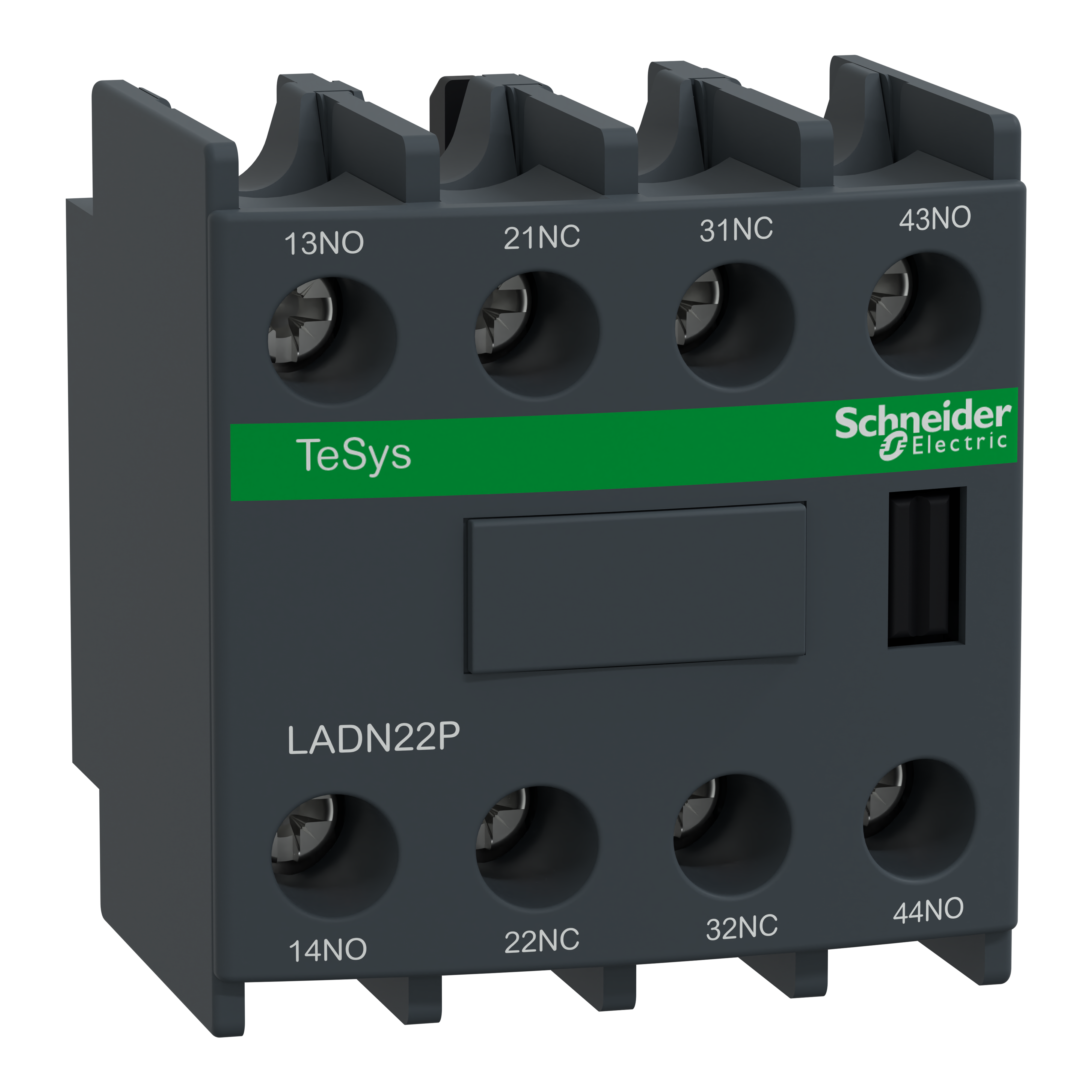 SCHNEIDER ELECTRIC - Blocco contatti ausiliari TeSys - 2NO + 2NC - Morsetti a vite LADN22P