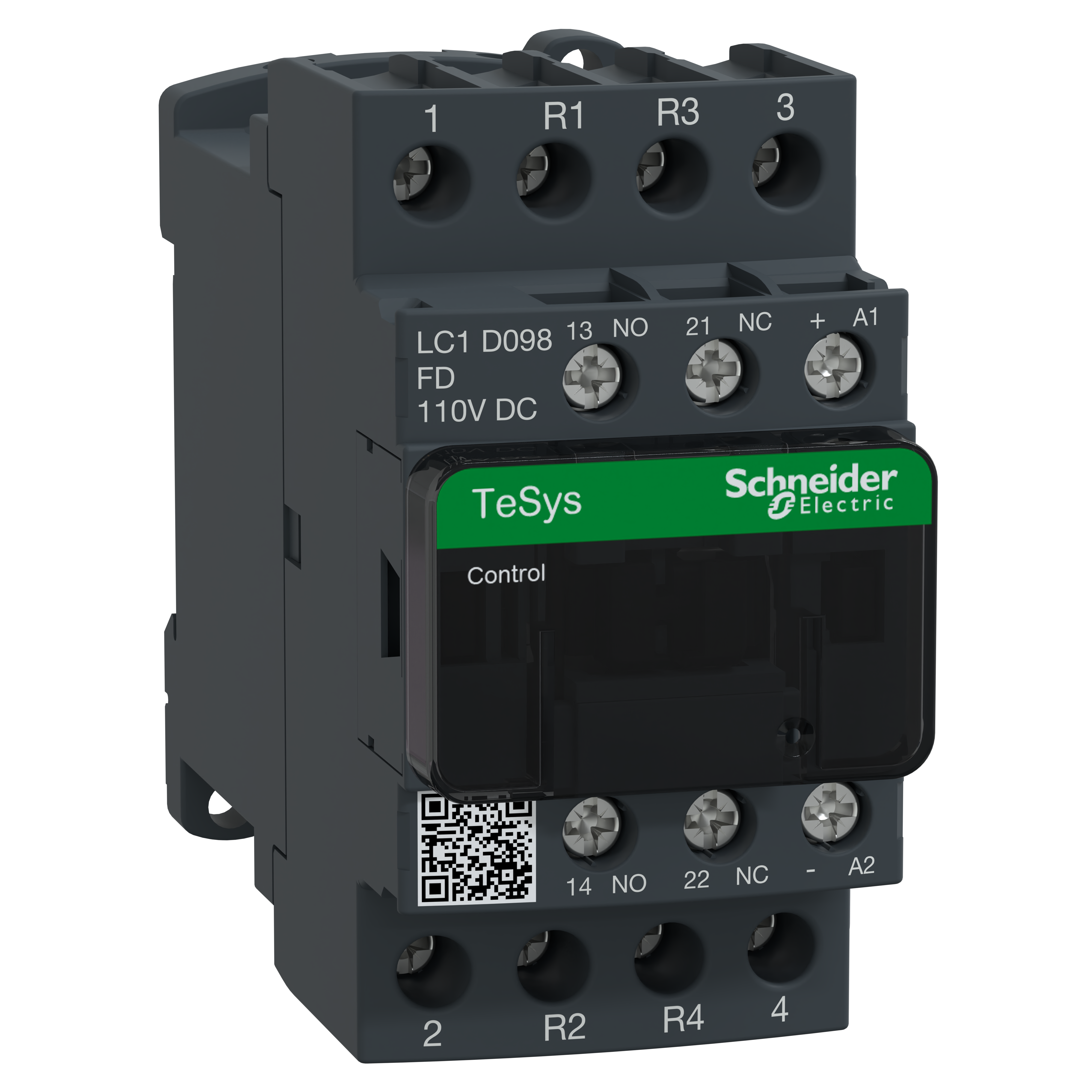 SCHNEIDER ELECTRIC - Contattore TeSys LC1D - 4 poli (2NO + 2NC) - AC1 440V 20 A - 110 V CC LC1D098FD