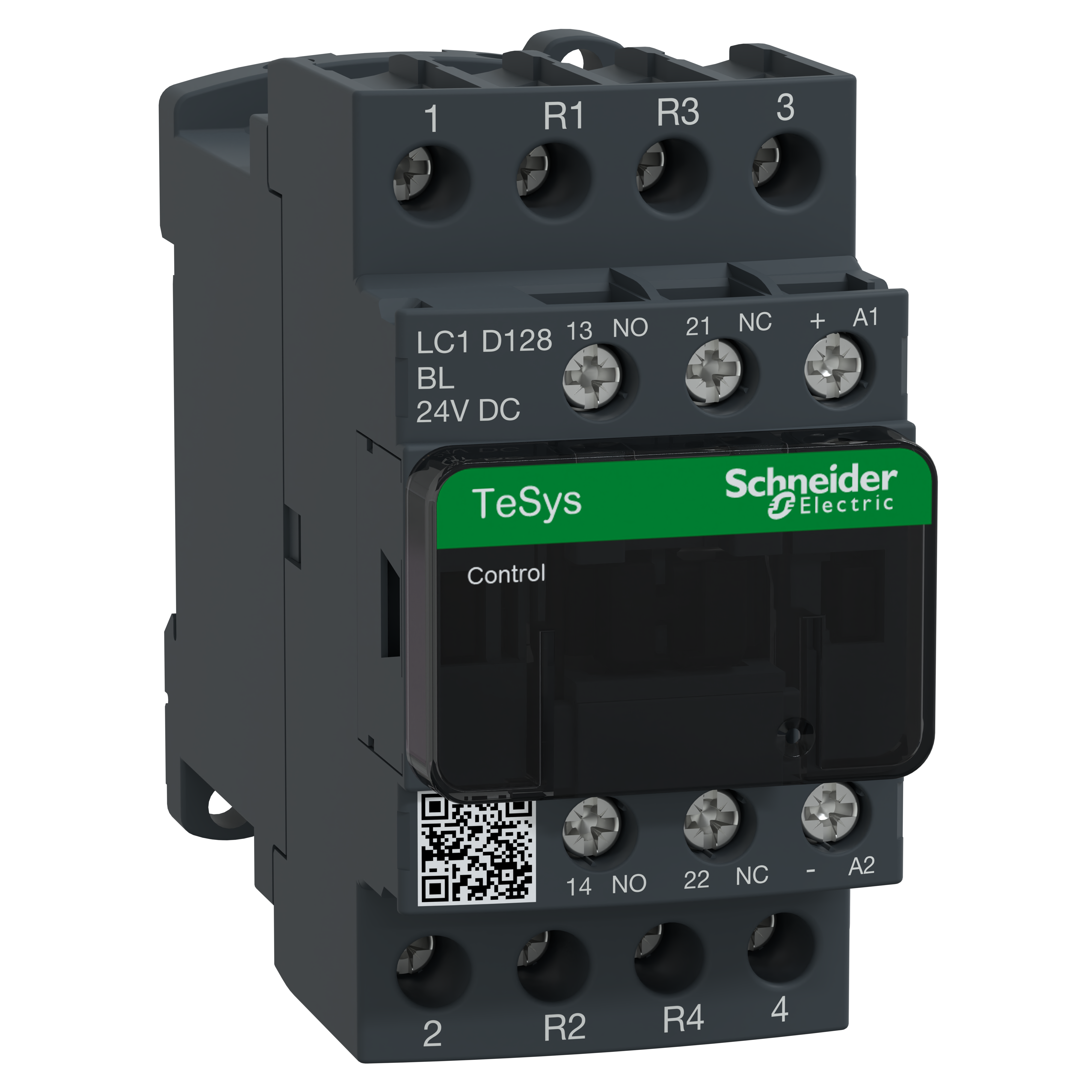 SCHNEIDER ELECTRIC - Contattore TeSys LC1D - 4 poli (2NO + 2NC) - AC1 440V 25 A - 24 V CC LC1D128BL