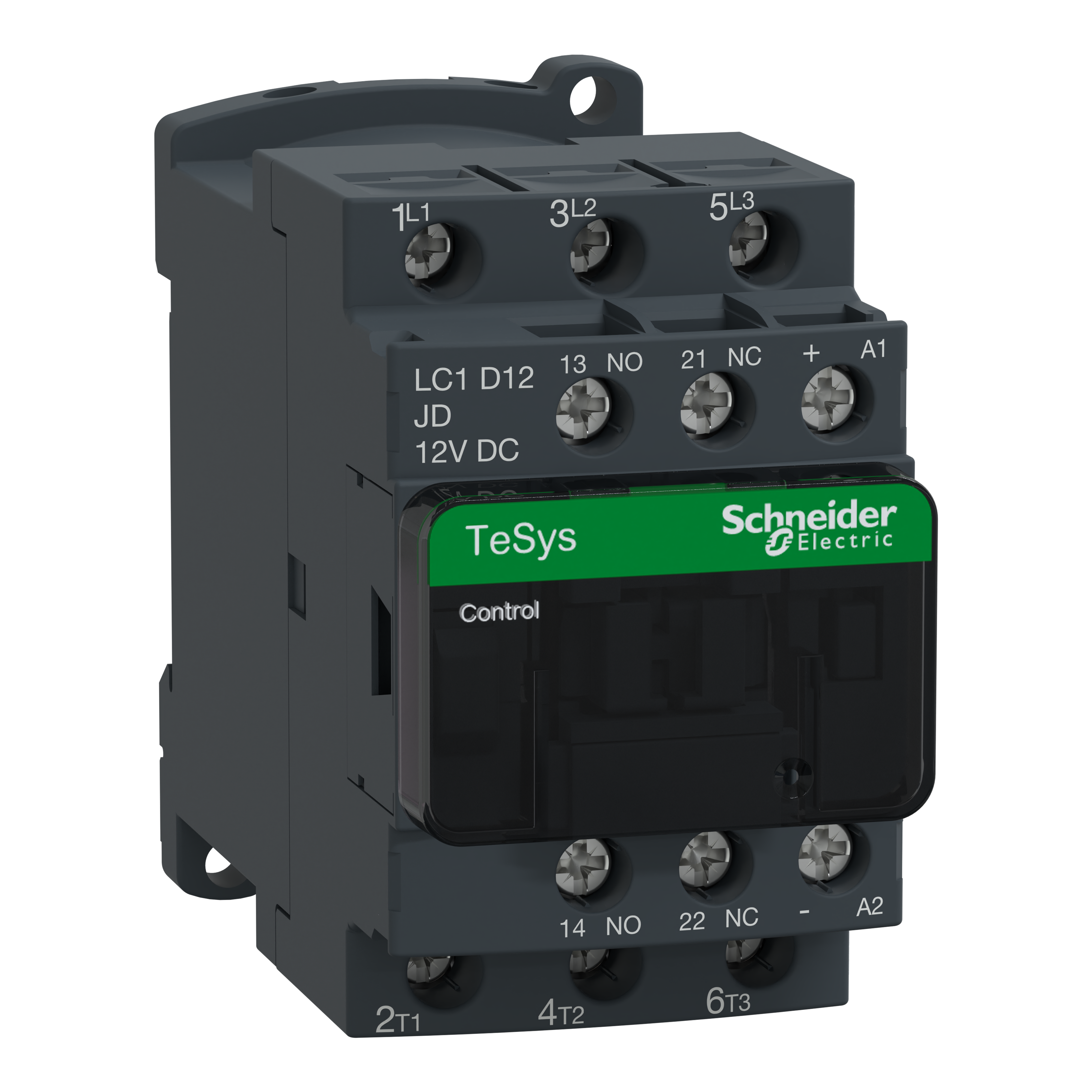 SCHNEIDER ELECTRIC - Contattore TeSys LC1D - 3 poli - AC3 440V 12 A - 12 V CC LC1D12JD
