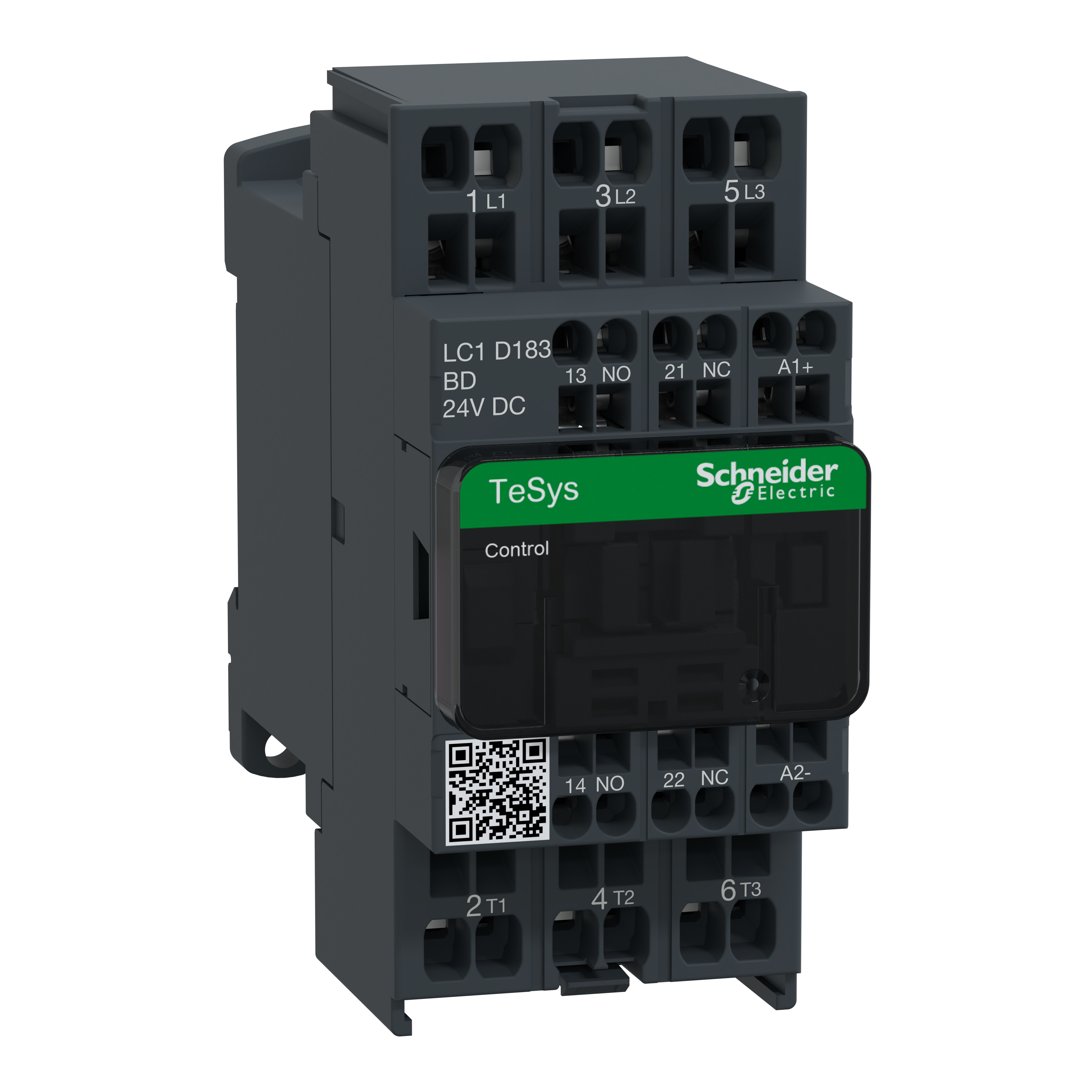 SCHNEIDER ELECTRIC - Contattore TeSys LC1D - 3 poli - AC3 440V 18 A - 24 V CC LC1D183BD