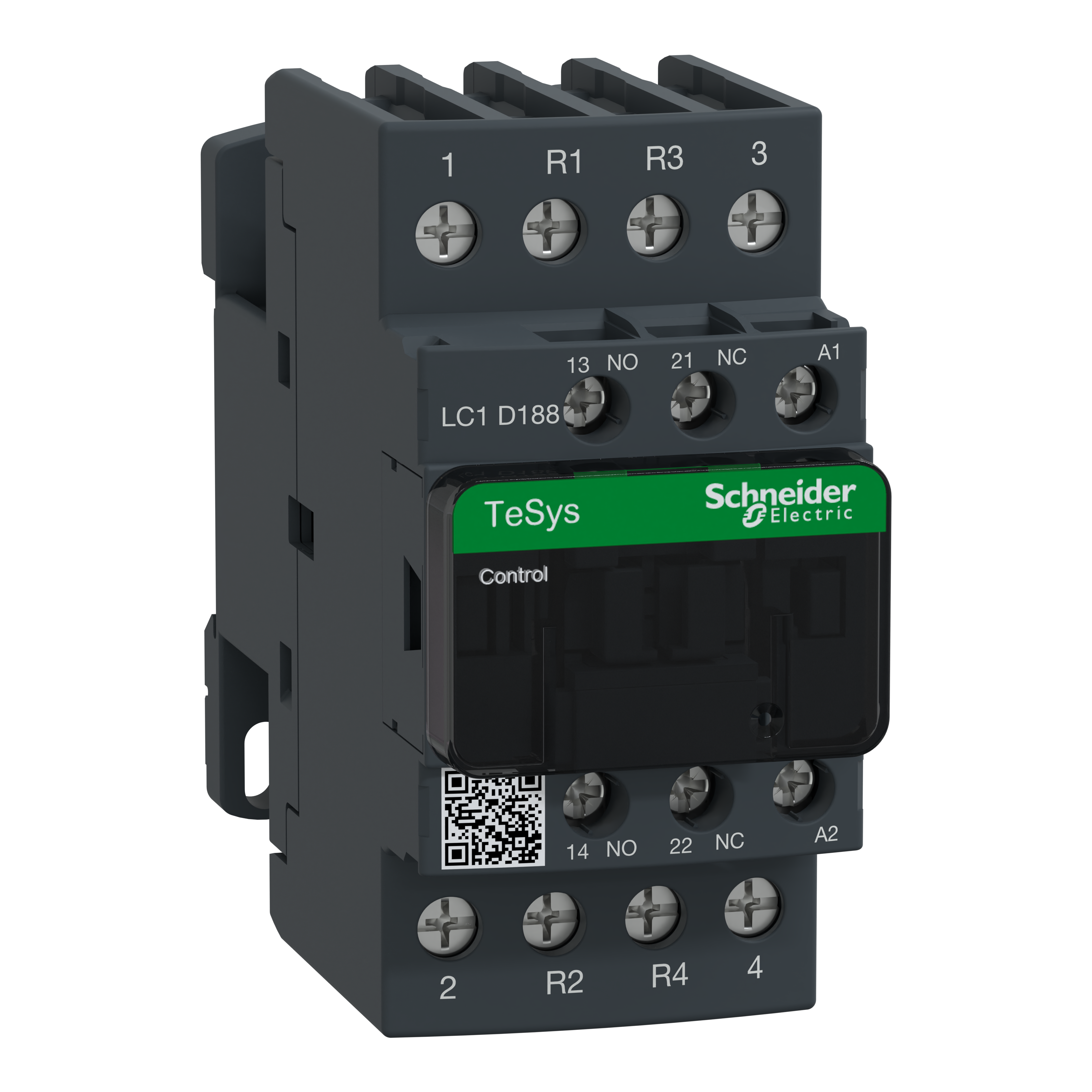 SCHNEIDER ELECTRIC - Contattore TeSys LC1D - 4 poli (2NO + 2NC) - AC1 440V 32 A - 220 V AC LC1D188M7