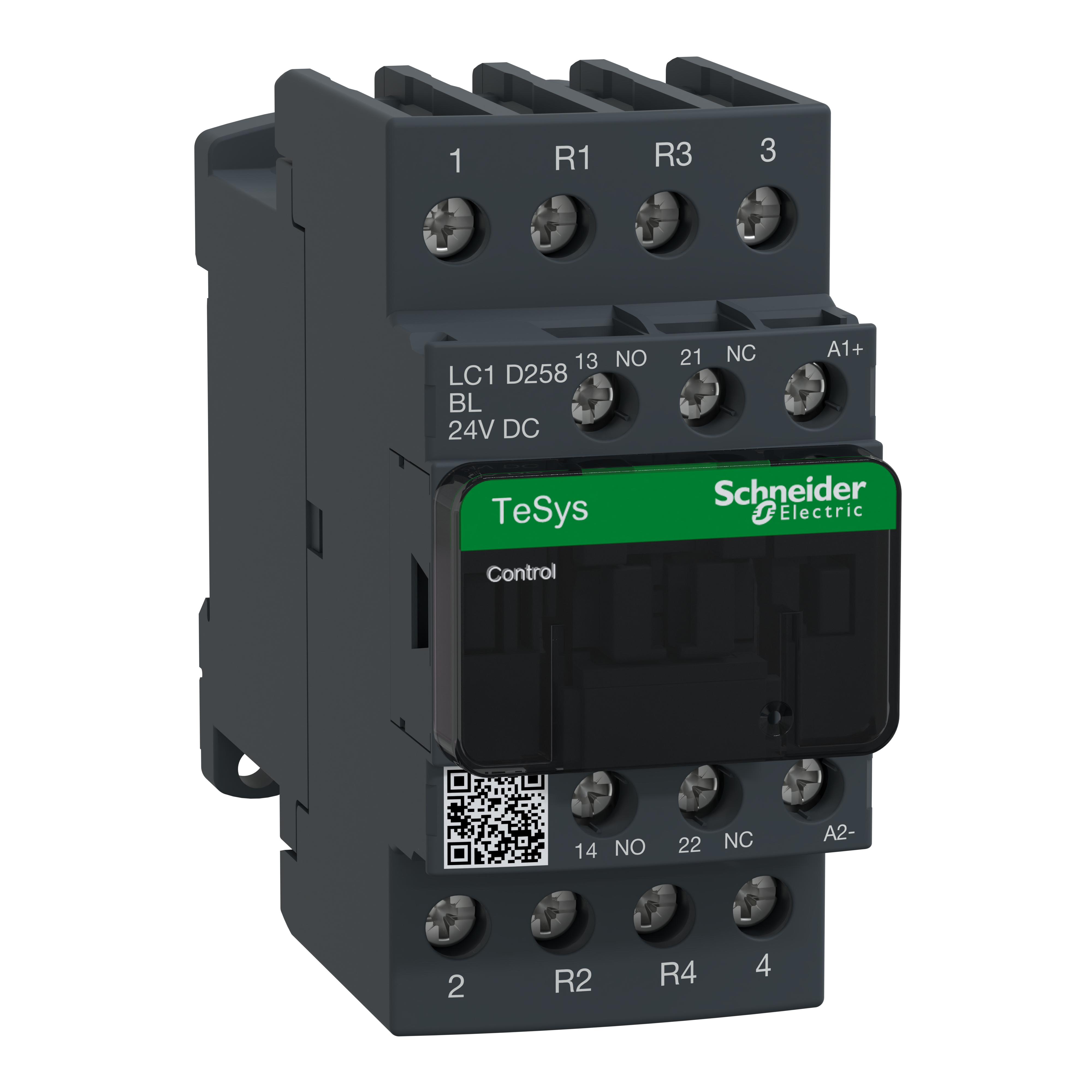 SCHNEIDER ELECTRIC - Contattore TeSys LC1D - 4 poli (2NO + 2NC) - AC1 440V 40 A - 24 V CC LC1D258BL