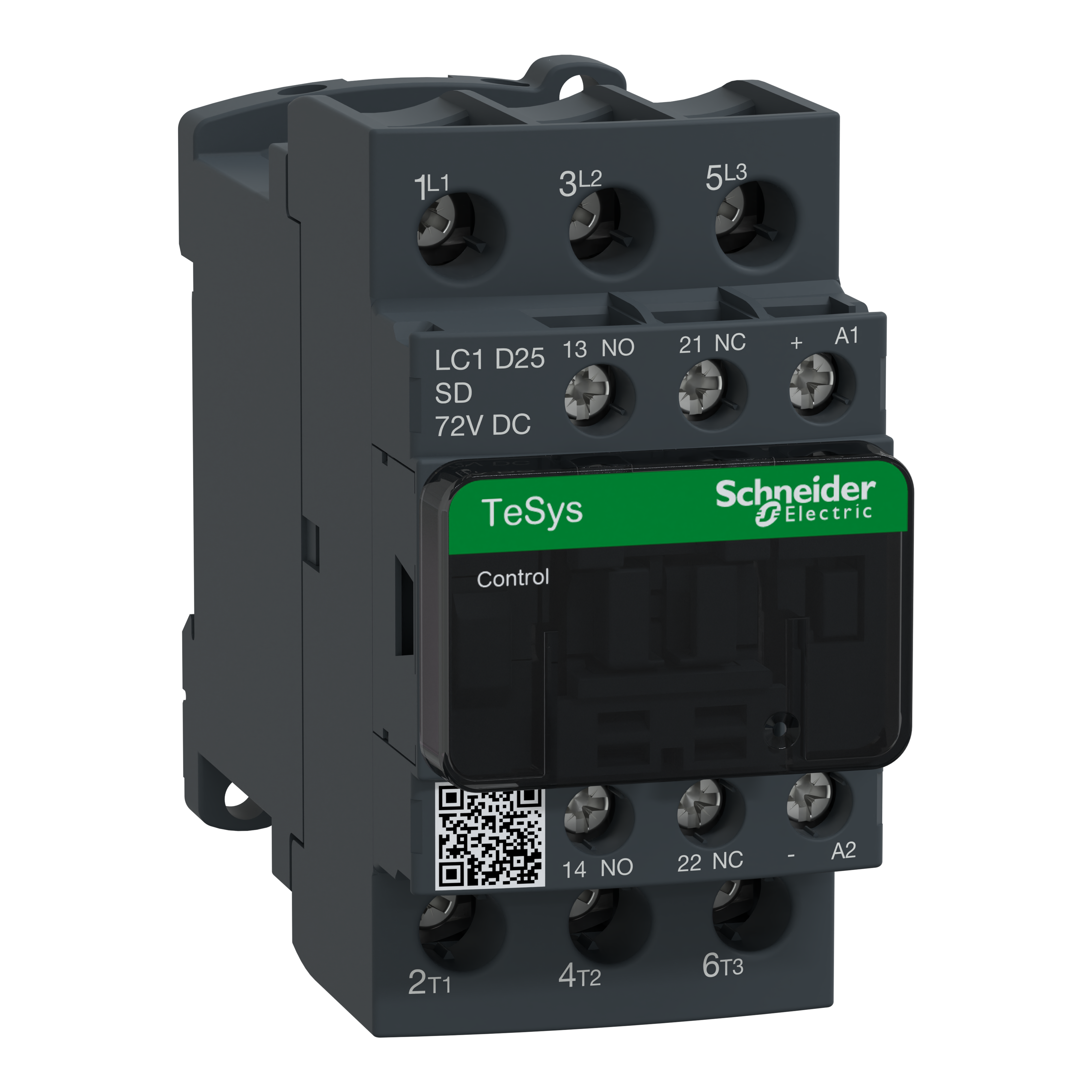 SCHNEIDER ELECTRIC - Contattore TeSys LC1D - 3 poli - AC3 440V 25 A - 72 V CC LC1D25SD