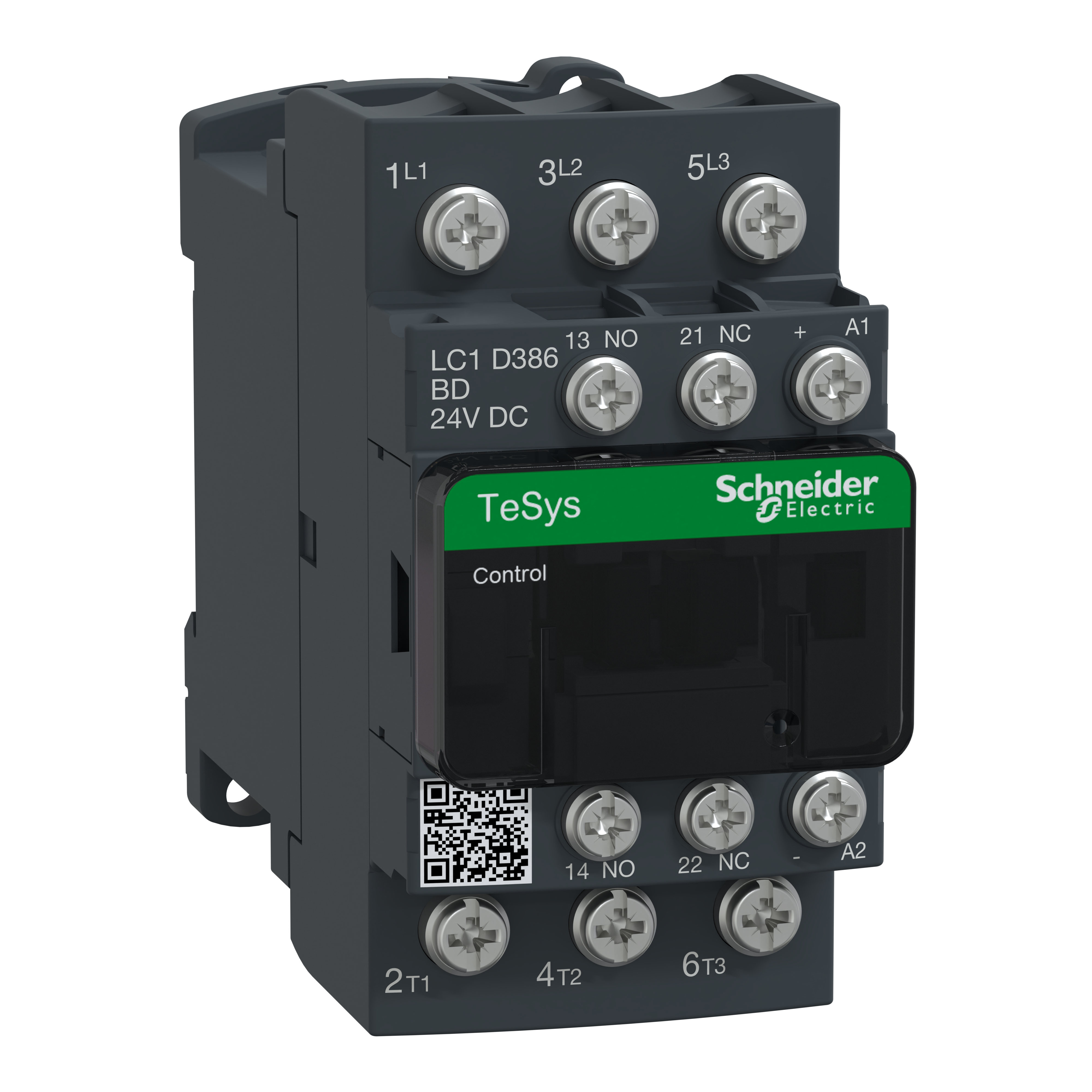 SCHNEIDER ELECTRIC - Contattore TeSys D - 3P (3 NA) - AC3 - <= 440 V 38 A - 24 Vcc LC1D386BD