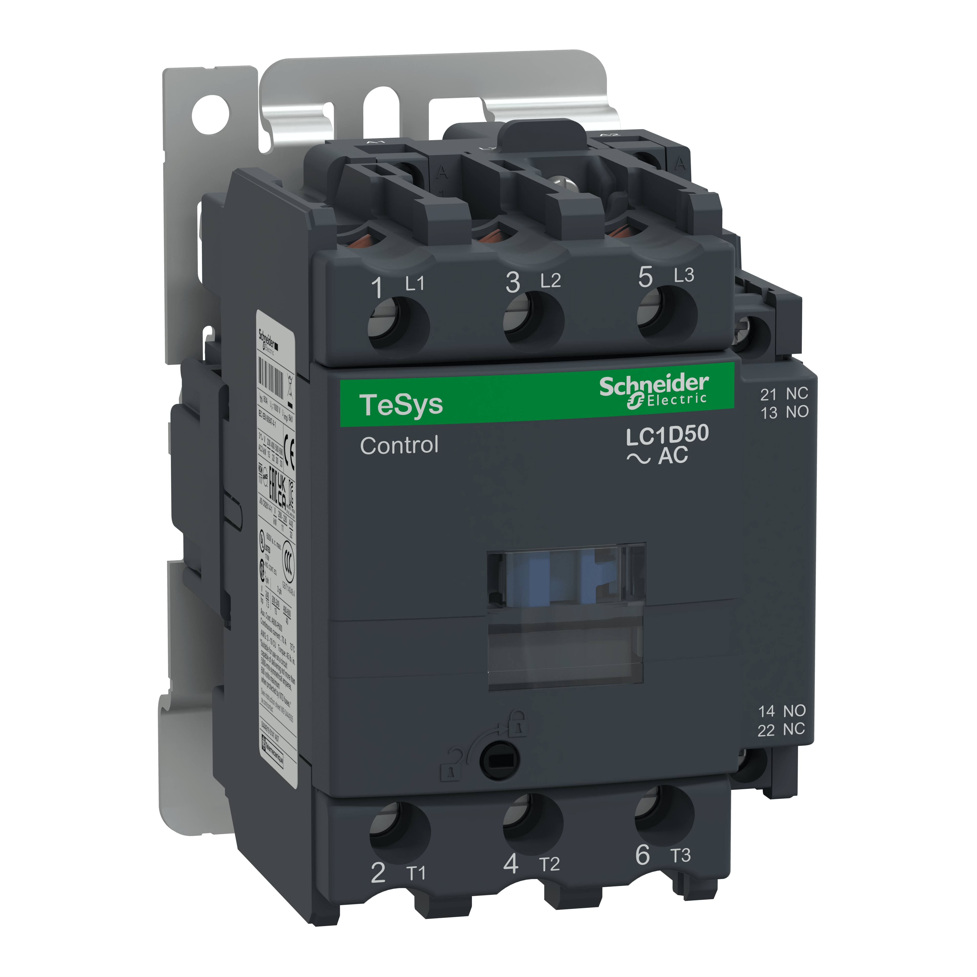 SCHNEIDER ELECTRIC - Contattore TeSys LC1D - 3 poli - AC3 440V 50 A - 24 V AC