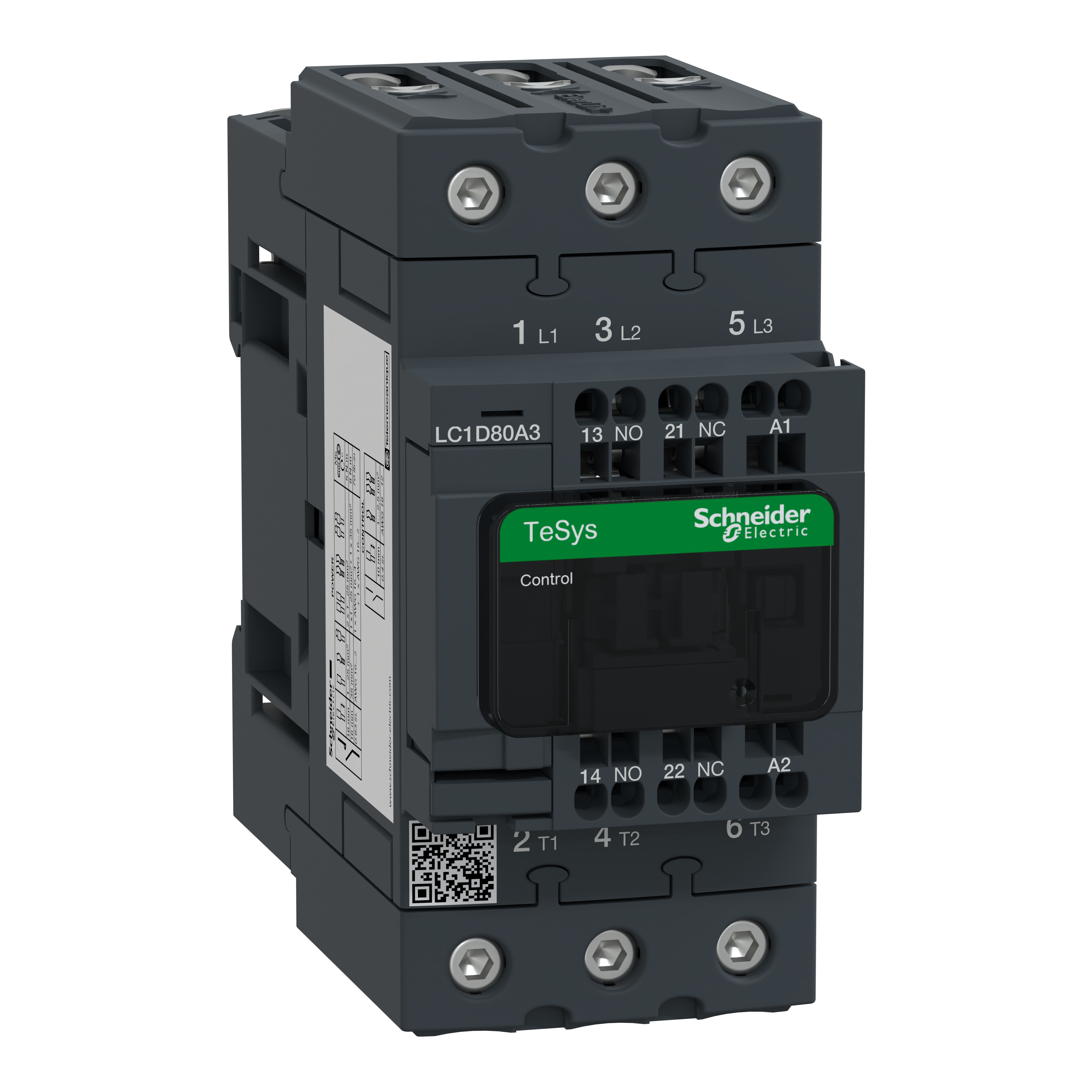 SCHNEIDER ELECTRIC - Contattore, TeSys Deca, 3P(3 NO), AC-3/AC-3e, <=440V, 66A, bobina 230V AC 50/60Hz connessioni EverLink+molla