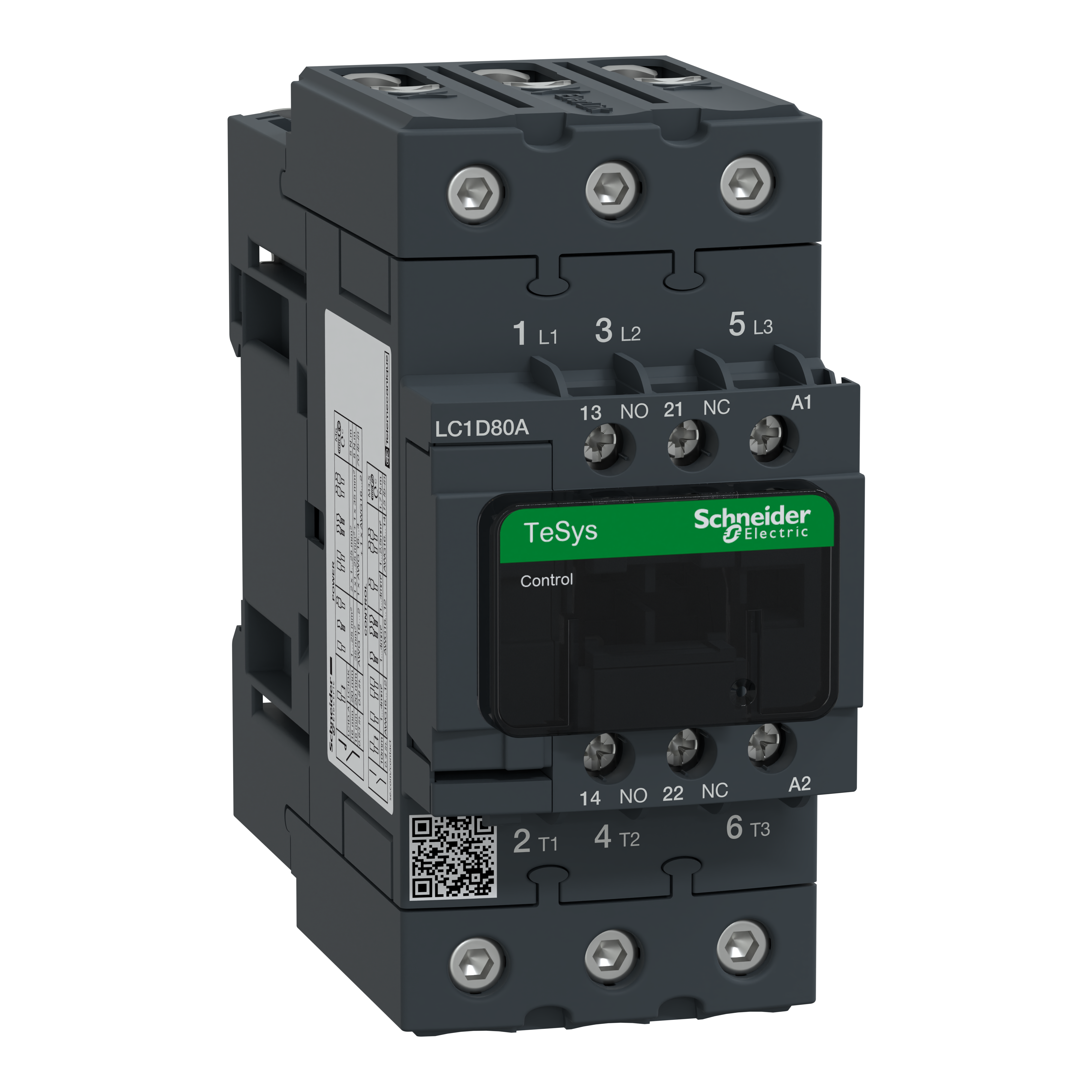 SCHNEIDER ELECTRIC - Contattore, TeSys Deca, 3P(3 NO), AC-3/AC-3e, <=440V, 66A, bobina 440VAC 50/60Hz connessioni EverLink+molla