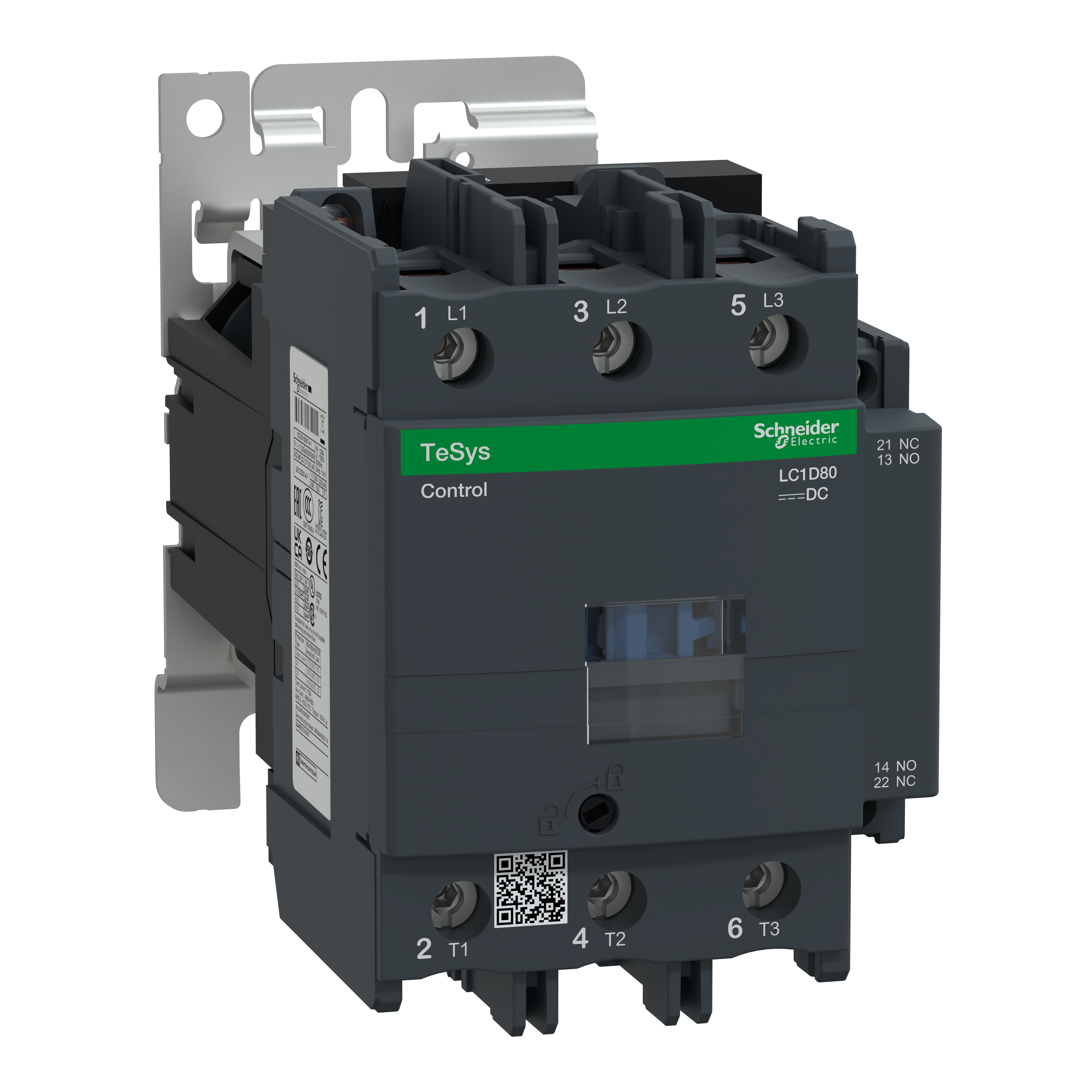 SCHNEIDER ELECTRIC - Contattore TeSys LC1D - 3 poli - AC3 440V 80 A - 24 V CC