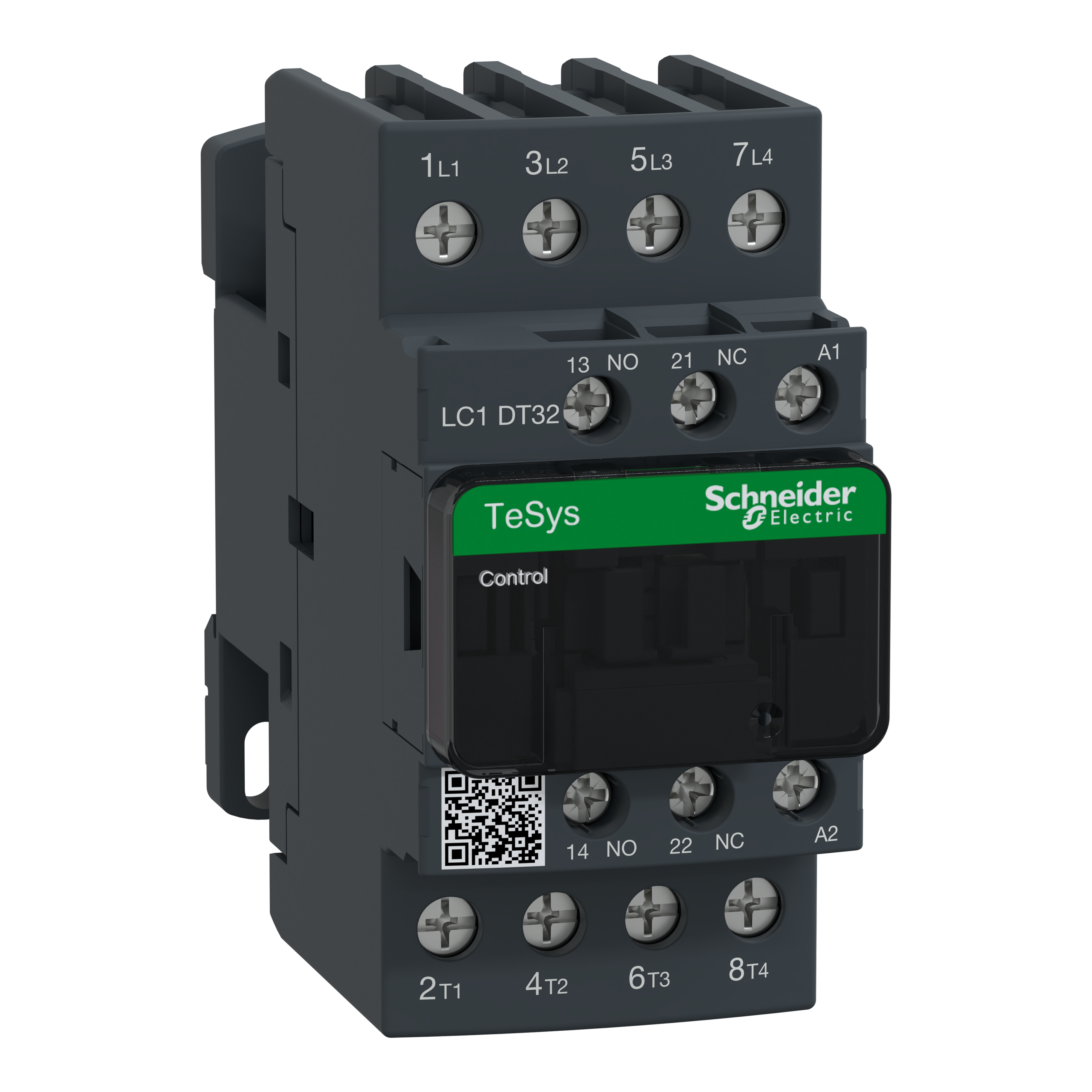 SCHNEIDER ELECTRIC - Contactor, TeSys Deca, 4P(4 NO), AC-1, <=440V, 32A, 120V AC 50/60Hz coil, screw clamp terminal