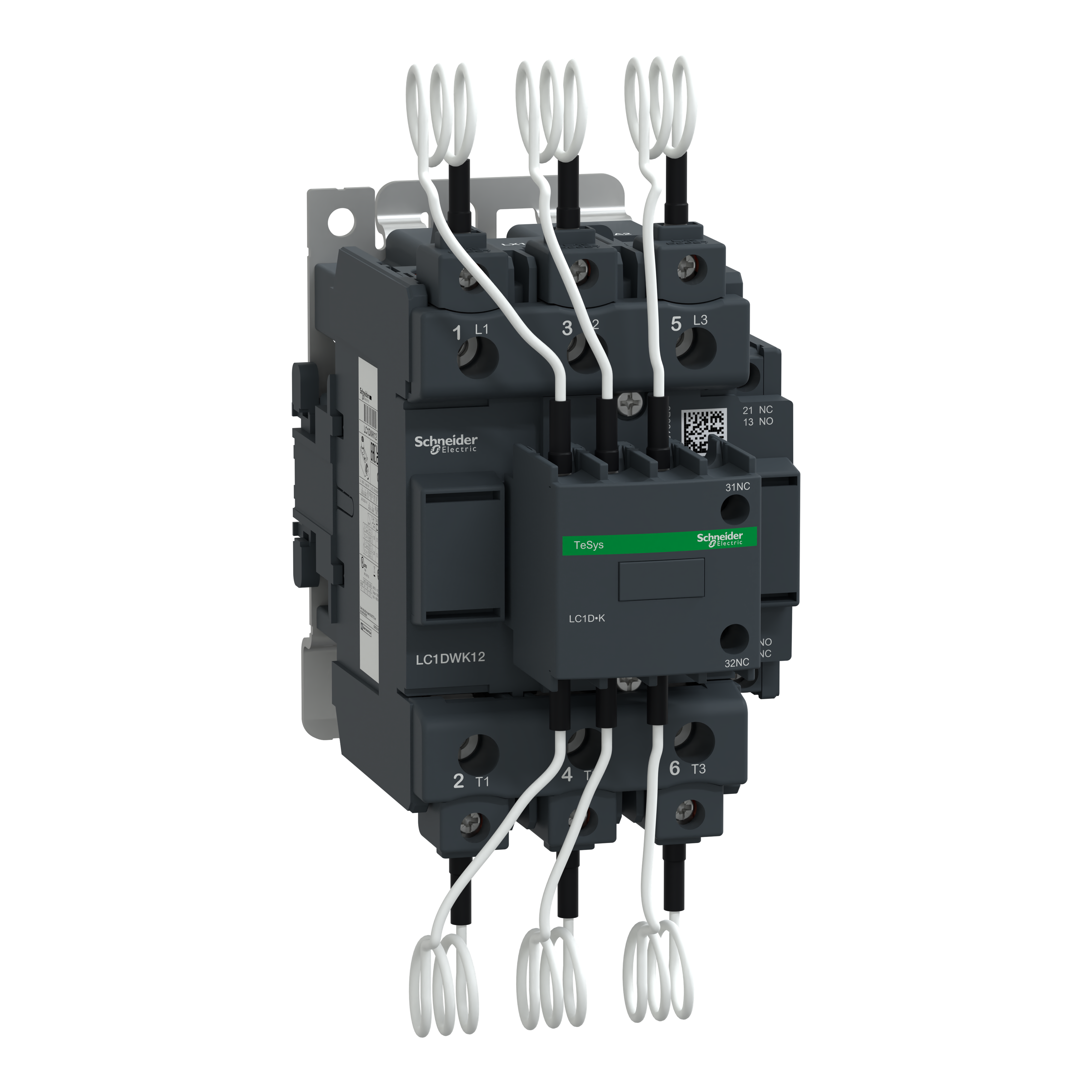 SCHNEIDER ELECTRIC - Contattore per rifasamento TeSys LC1D.K - 3P - 60 kVAR - 415 V - 220 Vca