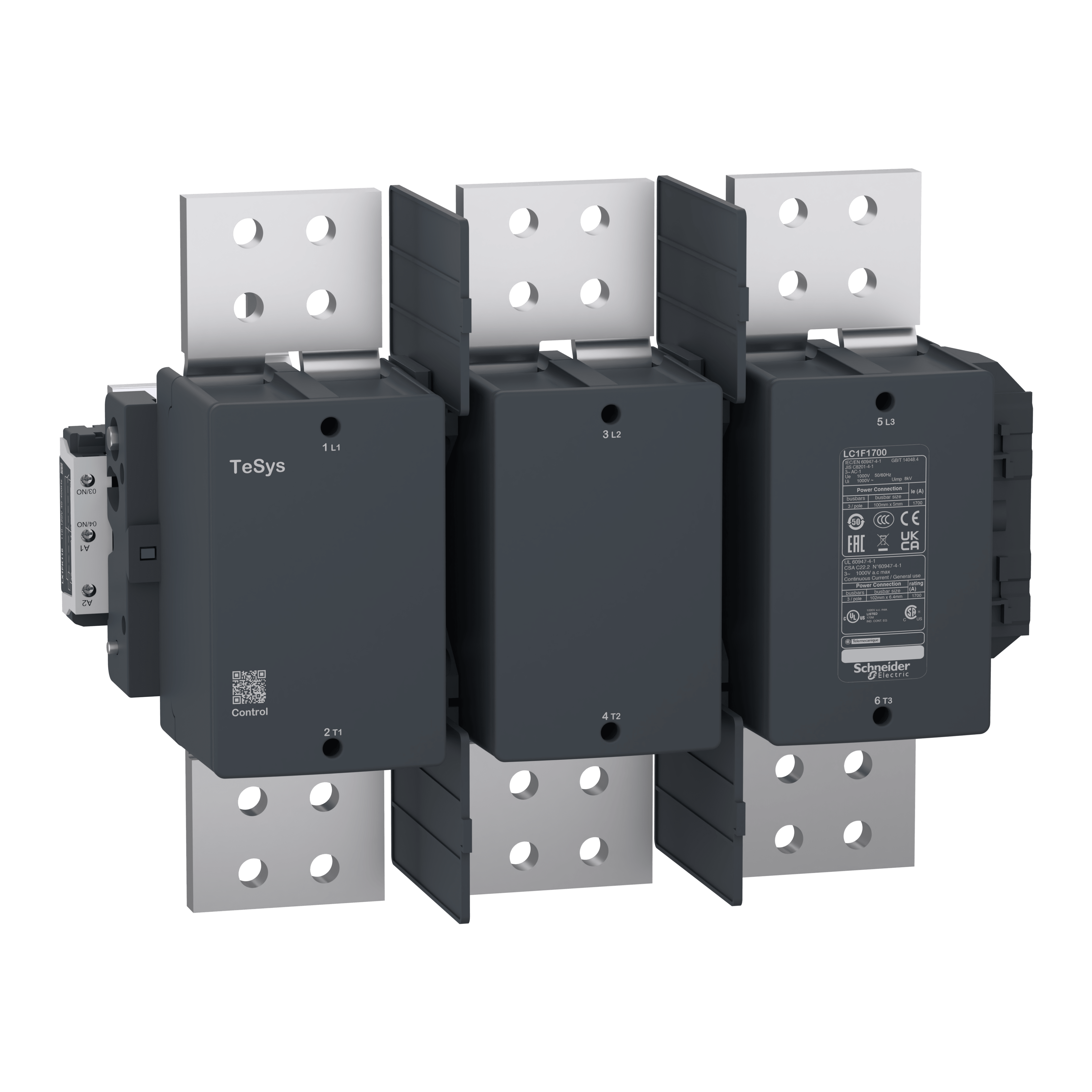 SCHNEIDER ELECTRIC - Contattore TeSys F - 3P (3 NA) - AC1 - <= 440 V 1700 A - 230 Vca