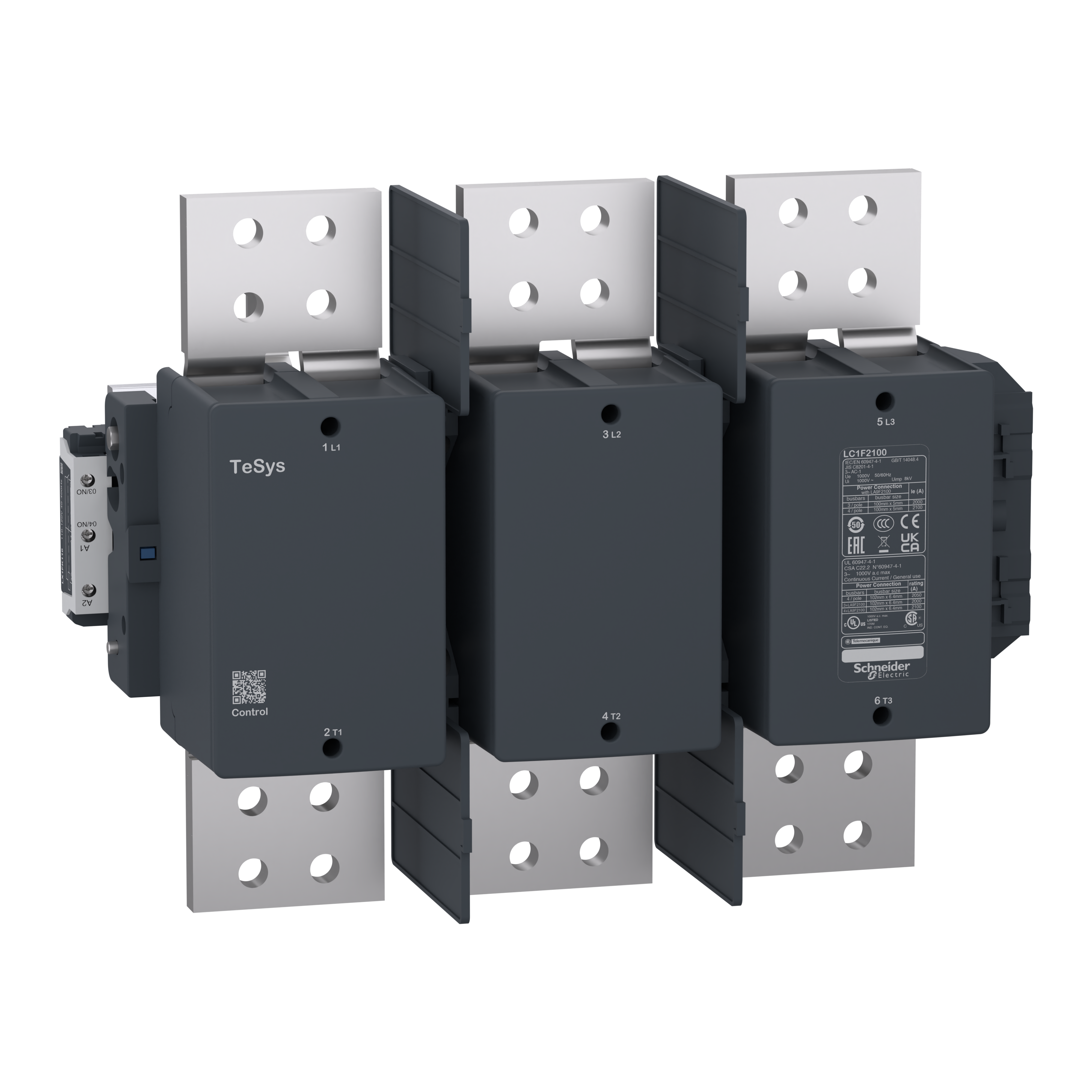 SCHNEIDER ELECTRIC - Contattore TeSys F - 3P (3 NA) - AC1 - <= 440 V 2100 A - 220 Vca