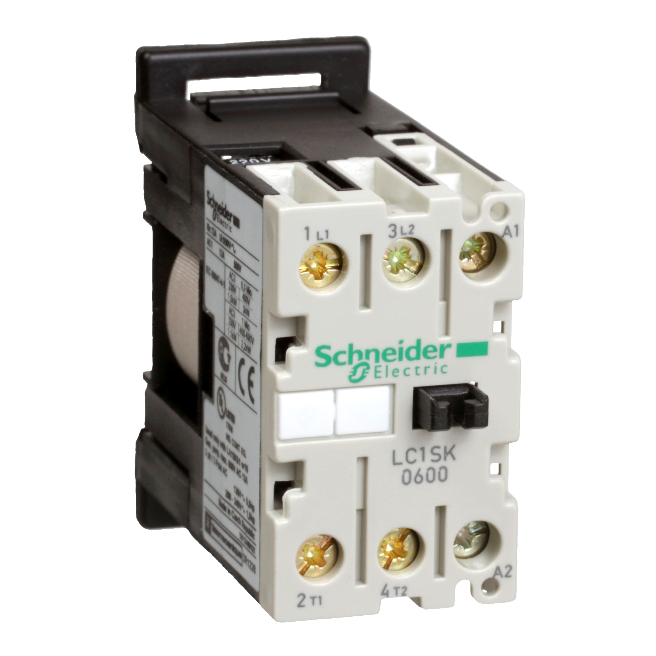 SCHNEIDER ELECTRIC - Contattore miniaturizzato TeSys SK - 2P (2 NA) - AC3 - 690 V 6 A - 24 Vca LC1SK0600B7