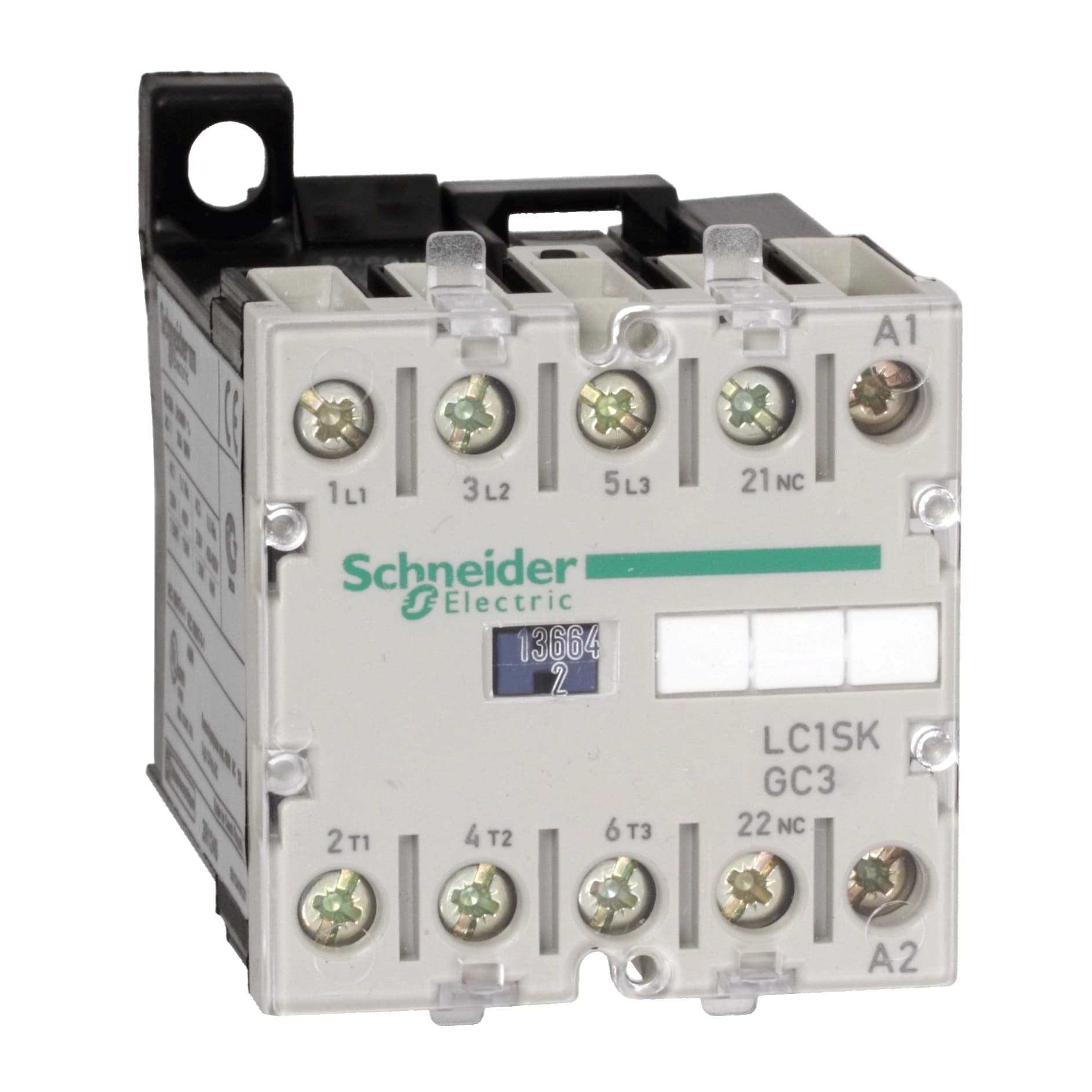 SCHNEIDER ELECTRIC - Mini contactor, TeSys SK, 3P(3NO), AC-3, 690V 9A, 230V AC coil