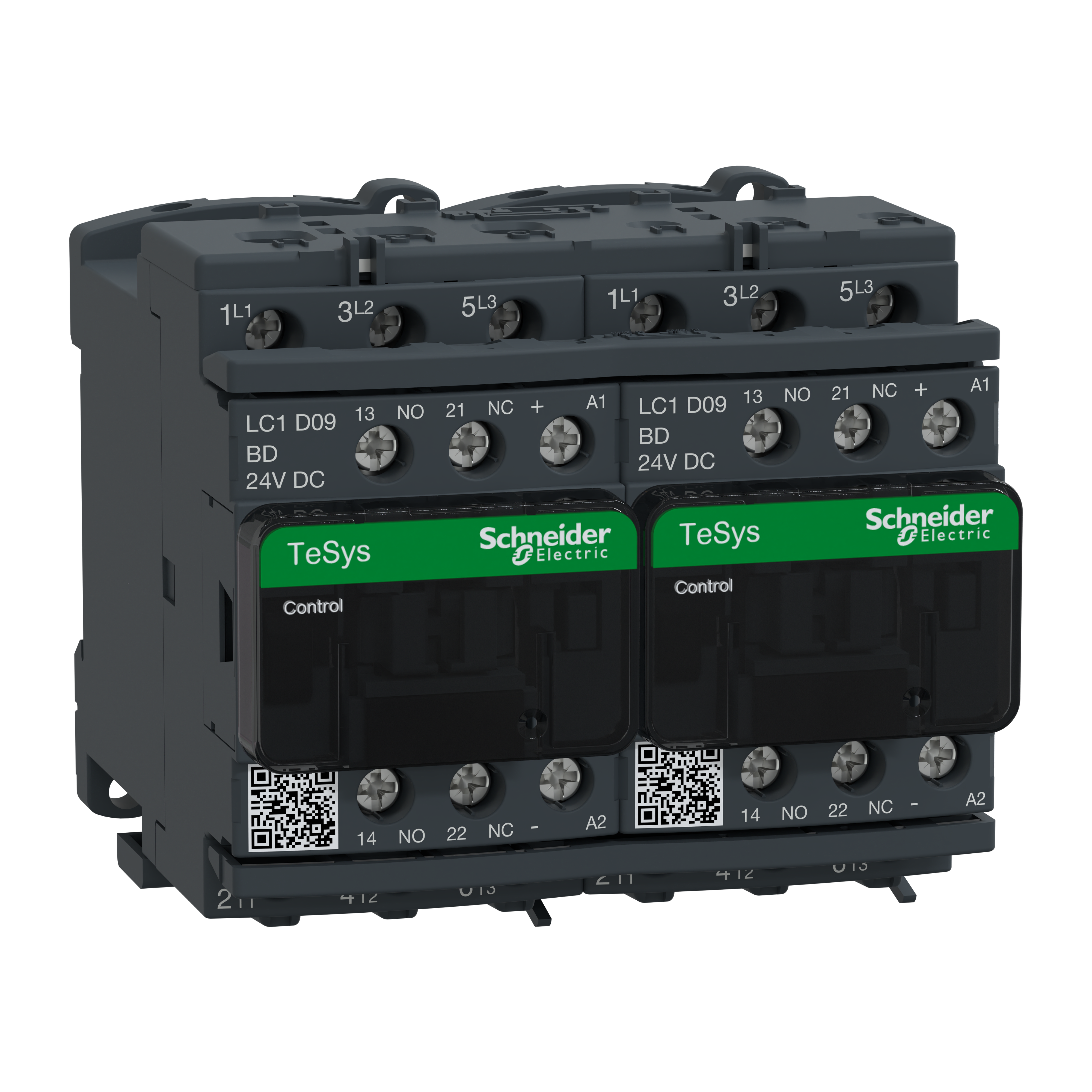 SCHNEIDER ELECTRIC - Teleinvertitore TeSys LC2D - 3 poli - AC3 440 V 9 A - 24 V CC LC2D09BD