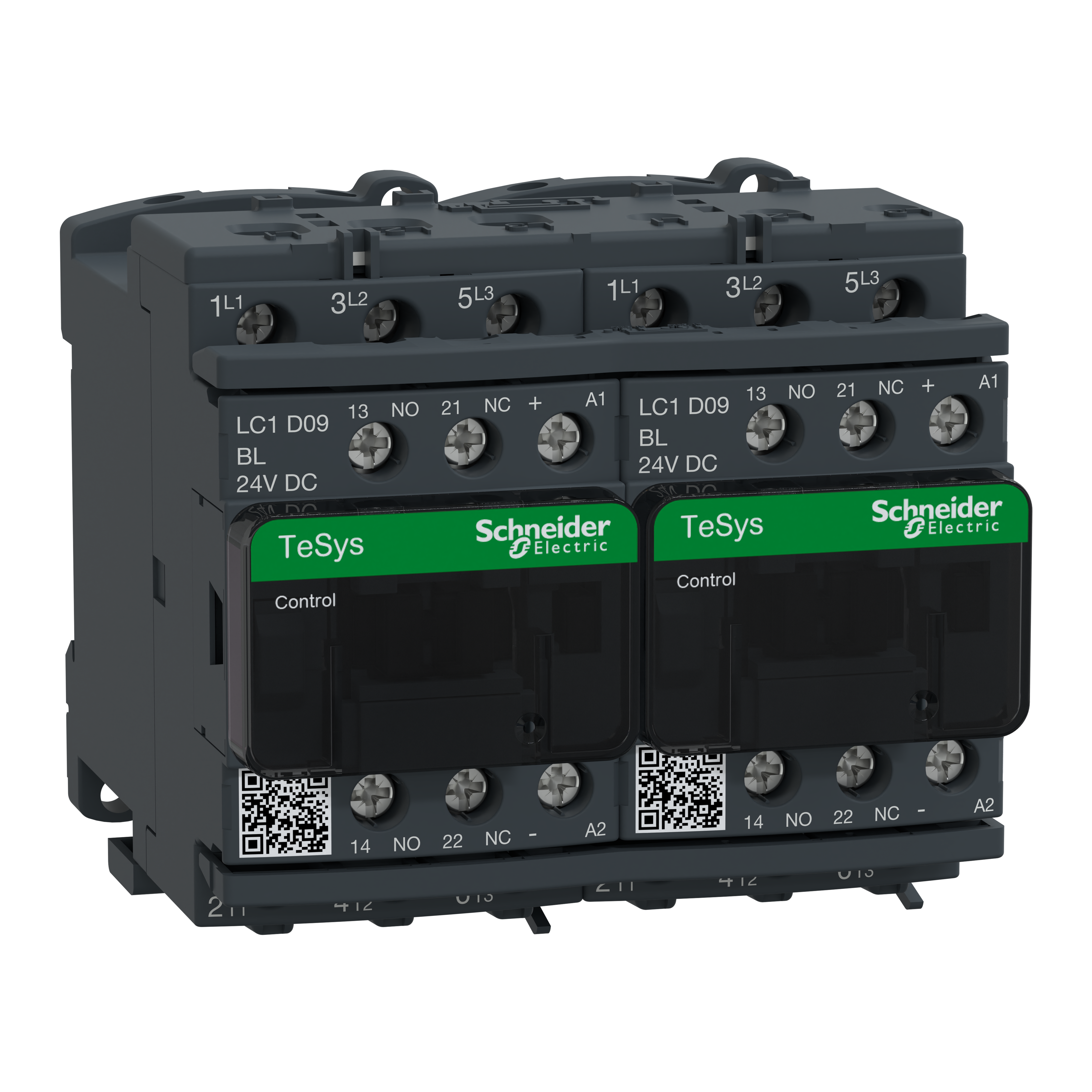 SCHNEIDER ELECTRIC - Teleinvertitore TeSys LC2D - 3 poli - AC3 440 V 9 A - 24 V CC