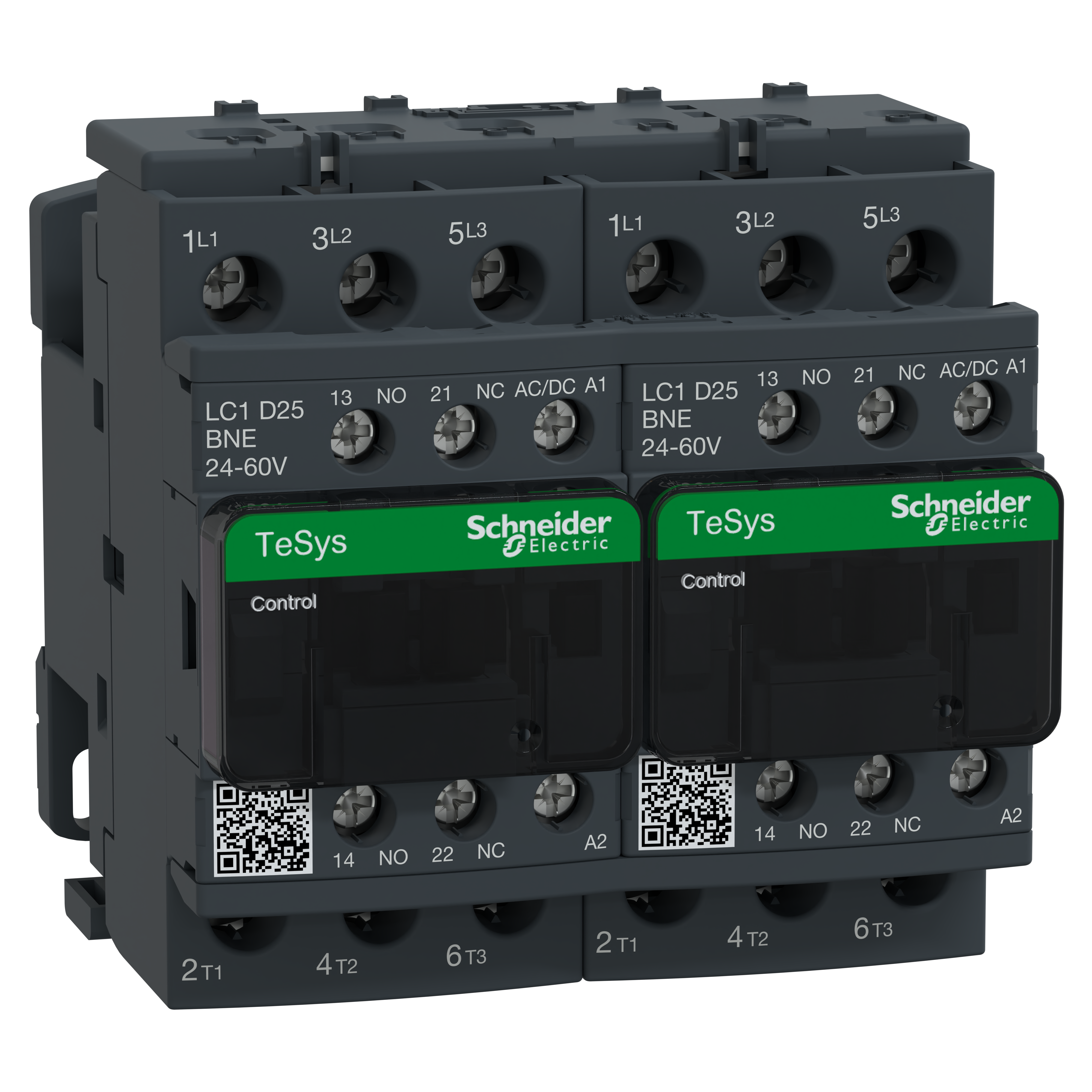 SCHNEIDER ELECTRIC - TeSys D teleinvertitore - 3P - <= 440 V - 25 A AC-3 - 24...60 V AC/DC