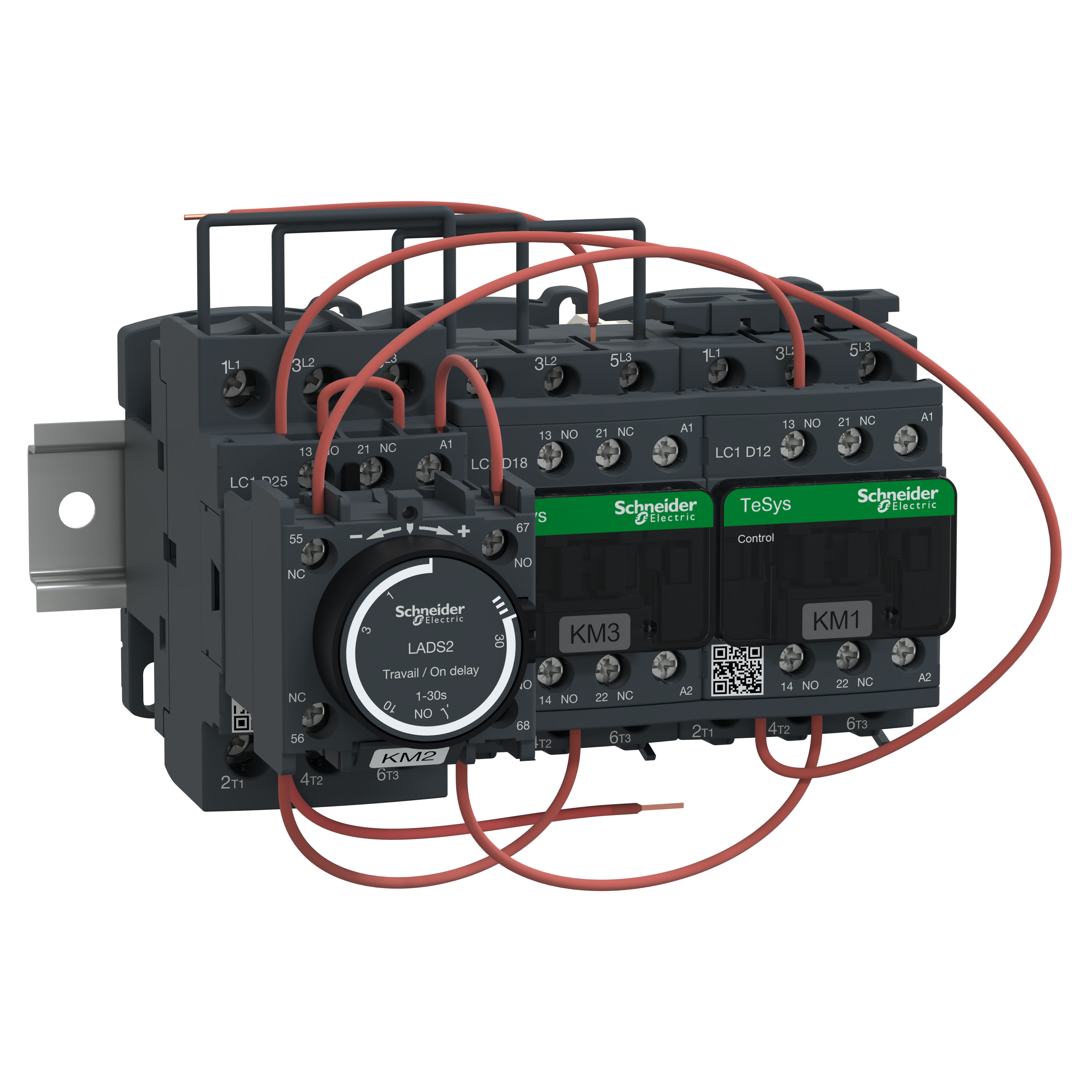 SCHNEIDER ELECTRIC - Avviatore stella-triangolo su guida - TeSys LC3-D - Bobina 24 V CA
