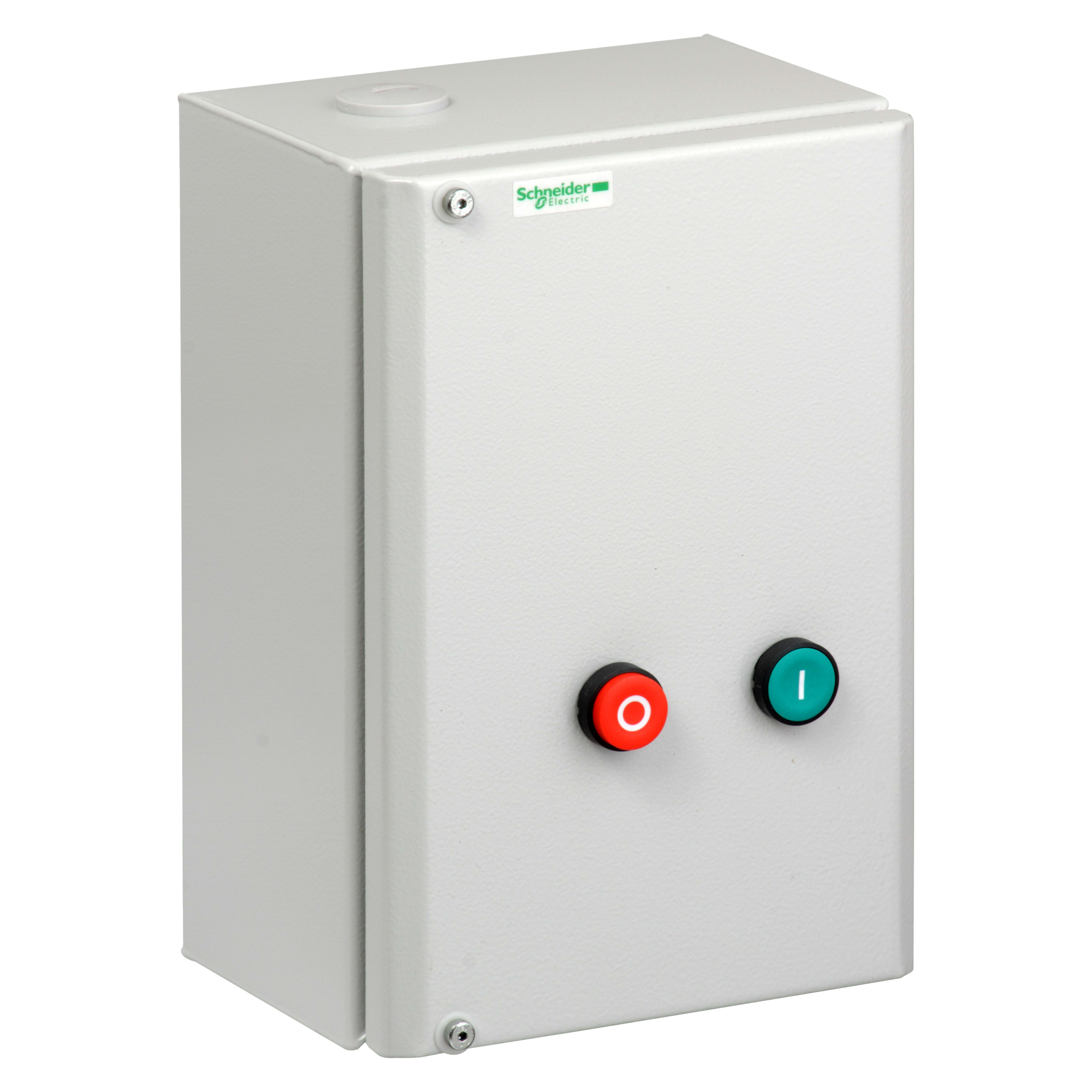 SCHNEIDER ELECTRIC - Avviatore in cassetta, TeSys LE, 50 A, 380 V AC, inclusi 1 LC1D, 2 pulsanti