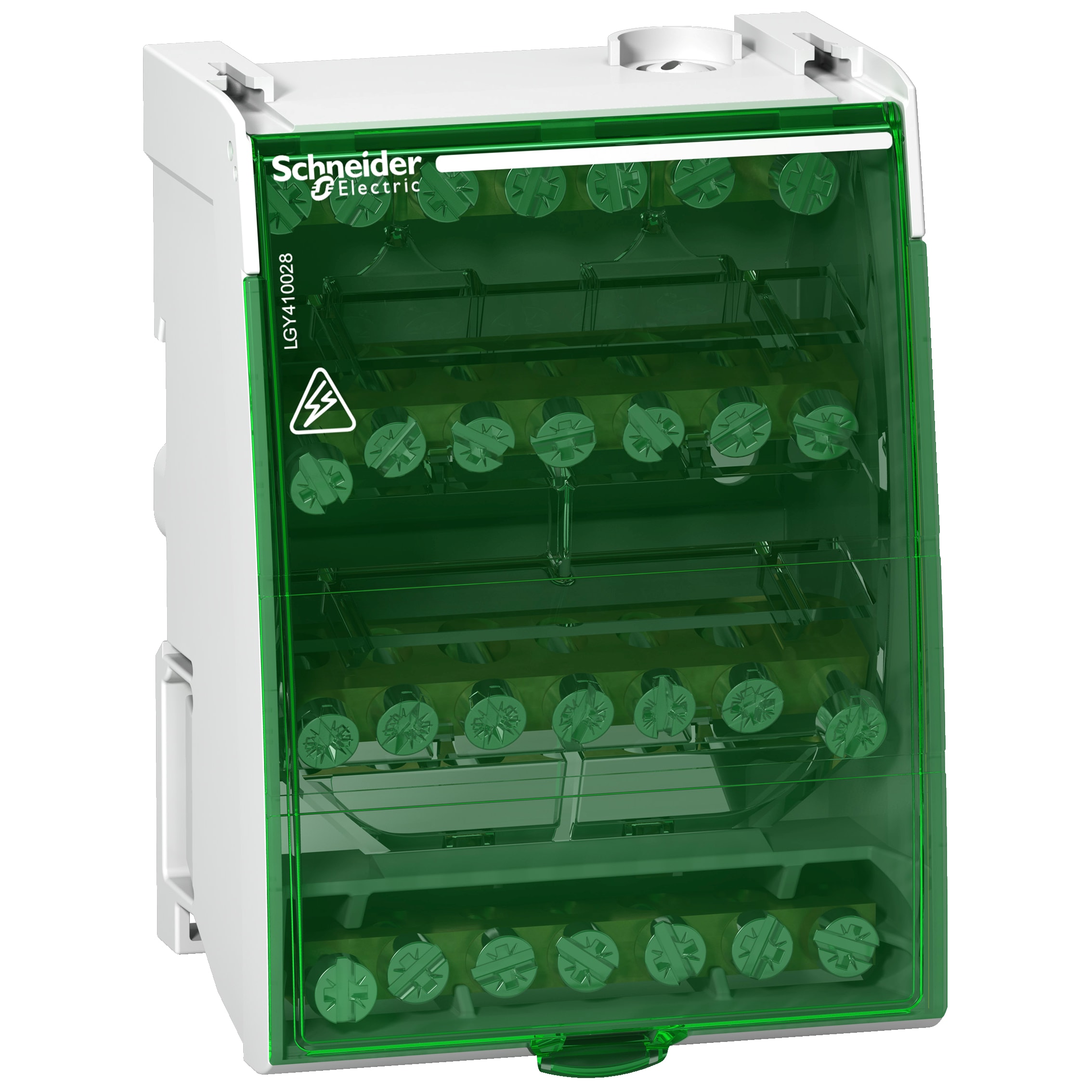 SCHNEIDER ELECTRIC - Morsettiera tatrapolare - 100 A - 28 fori (4 x 7) LGY410028