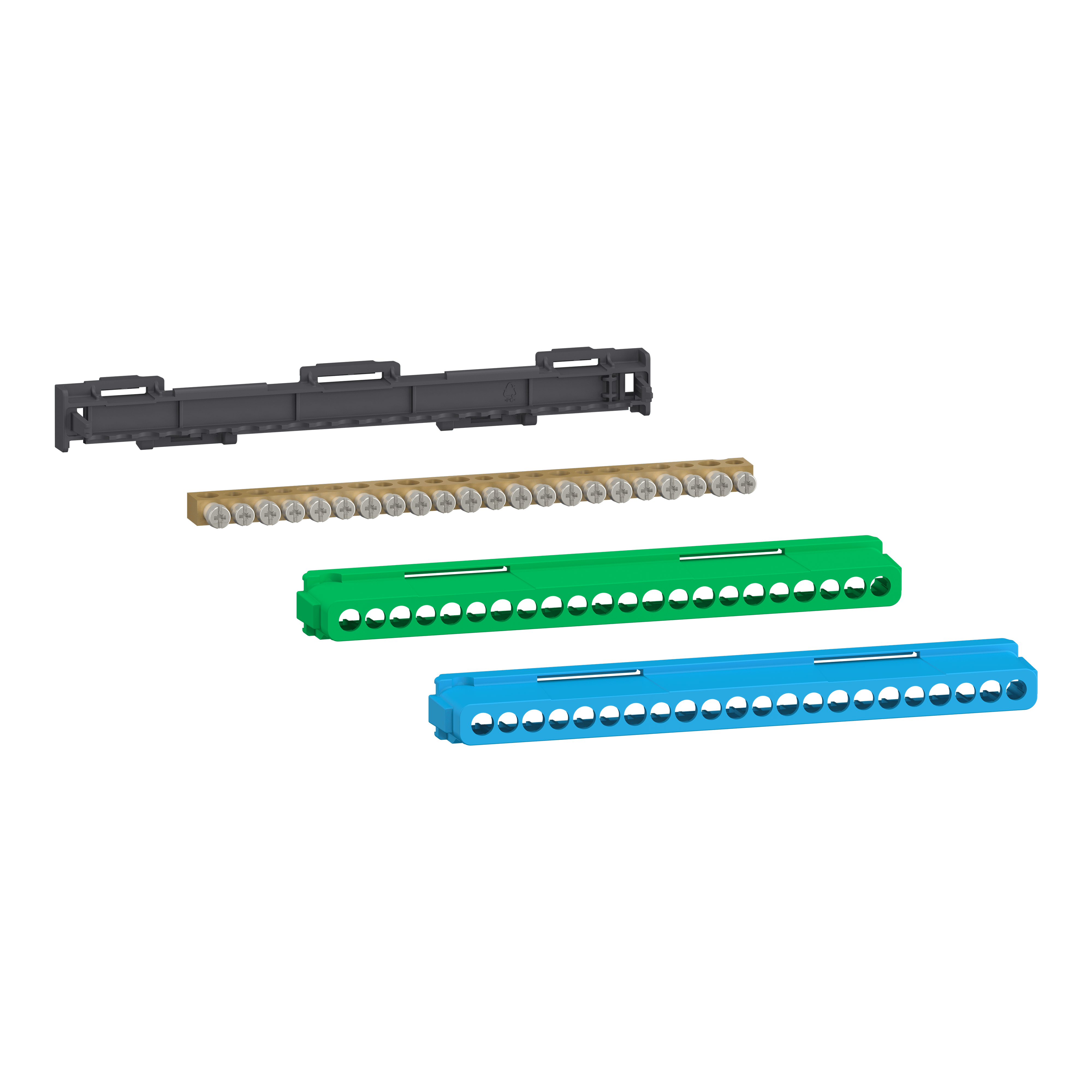 SCHNEIDER ELECTRIC - Kit morsettiera Linergy, 22 fori, 11x16 mm² + 11x10 mm², terra o neutro