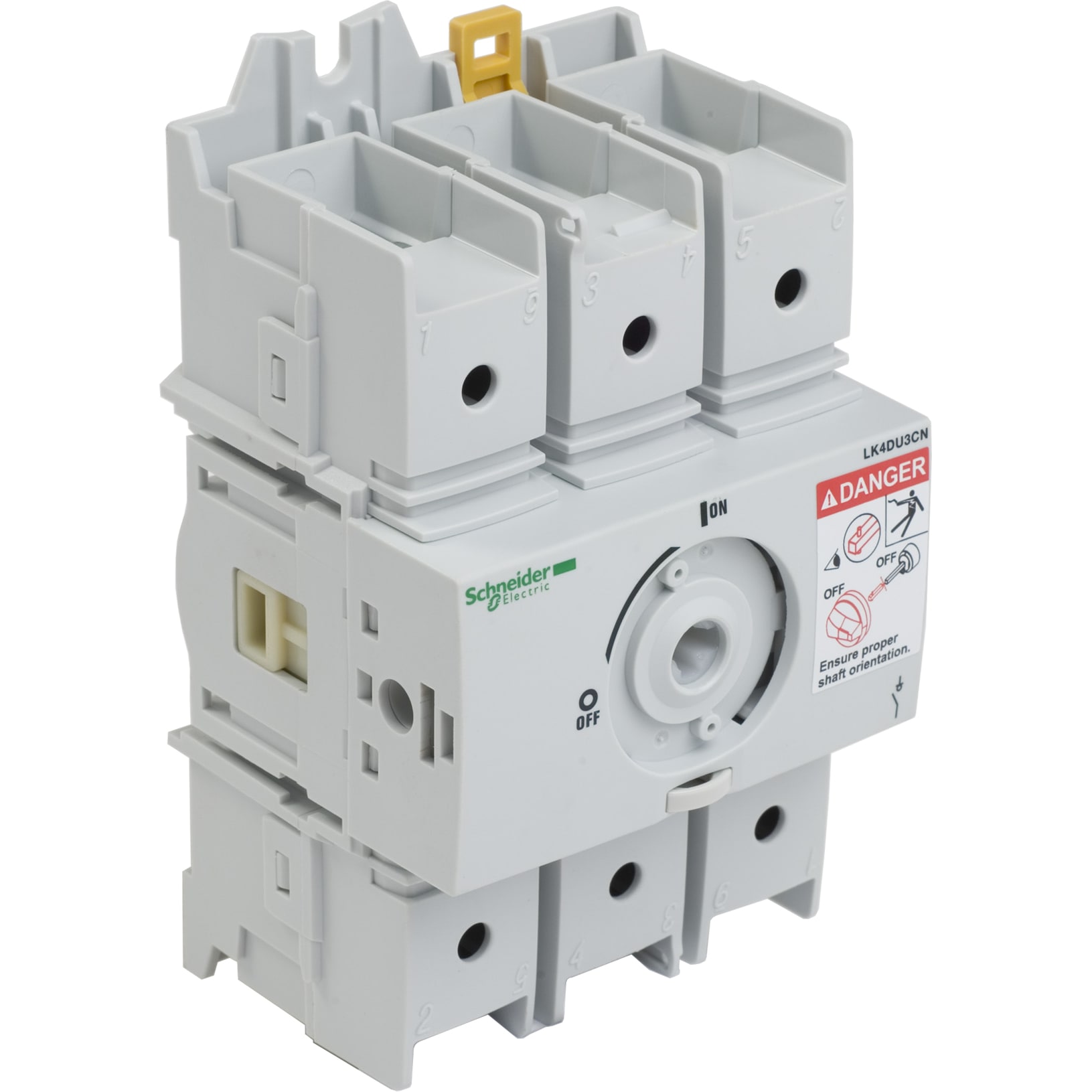 SCHNEIDER ELECTRIC - Disconnect Switch, TeSys LK4 Non fusible, 25hp at 600VAC, 3 pole, max 32A rated, plate mount