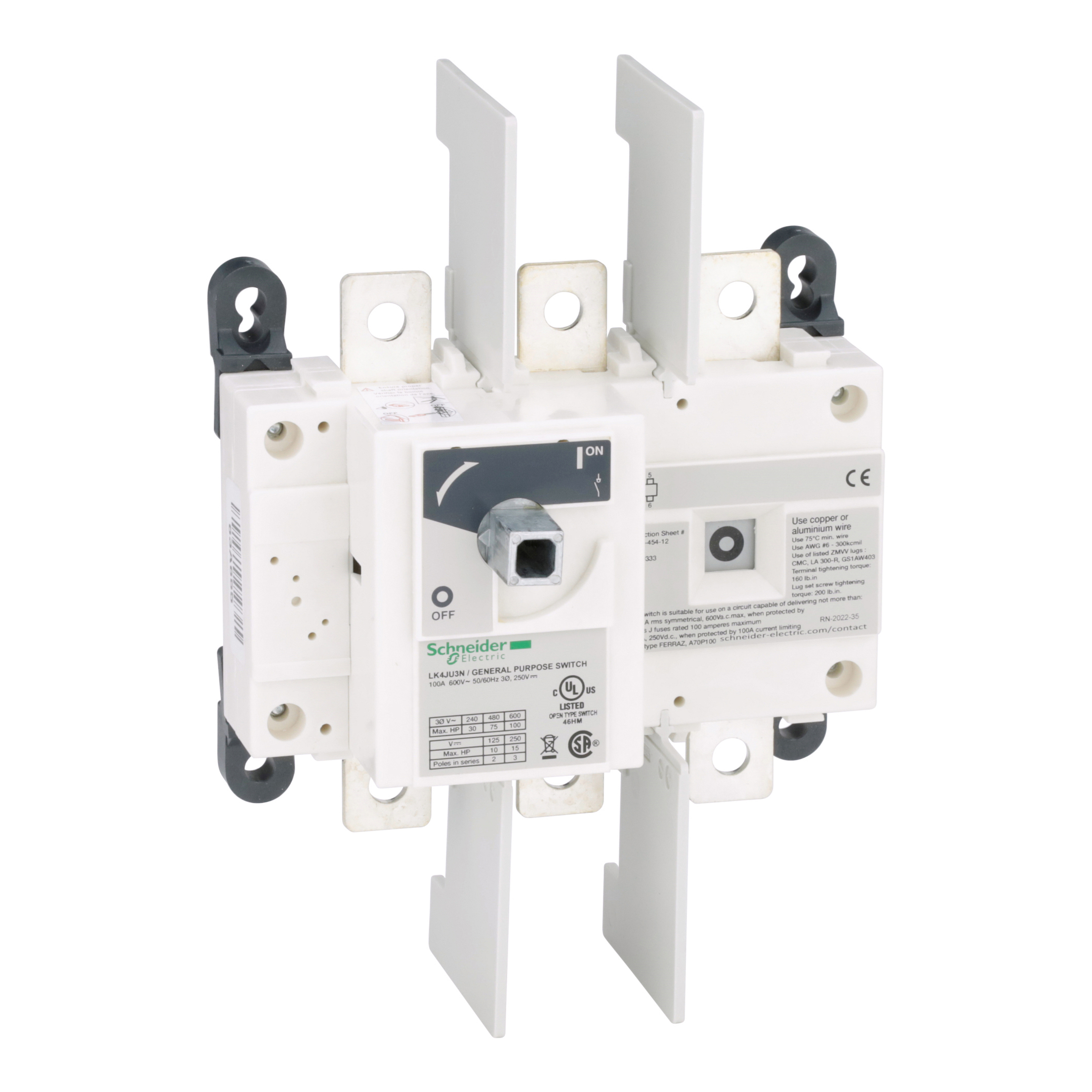 SCHNEIDER ELECTRIC - Tesys LK sezionatore 3P 100 A CA/CC UL