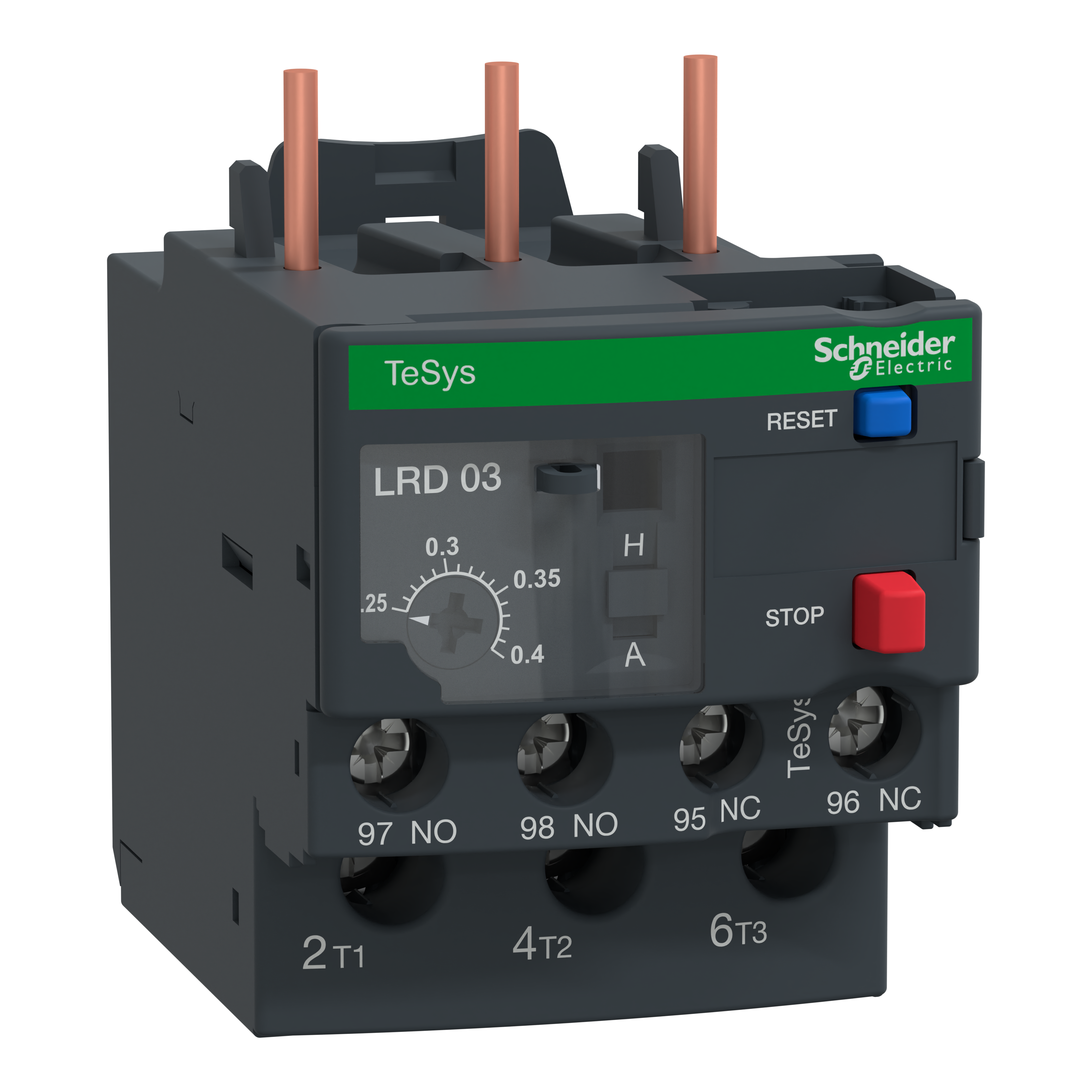 SCHNEIDER ELECTRIC - Relè sovraccarico termico per motore TeSys - 0,25...0,4 A - Classe 10A