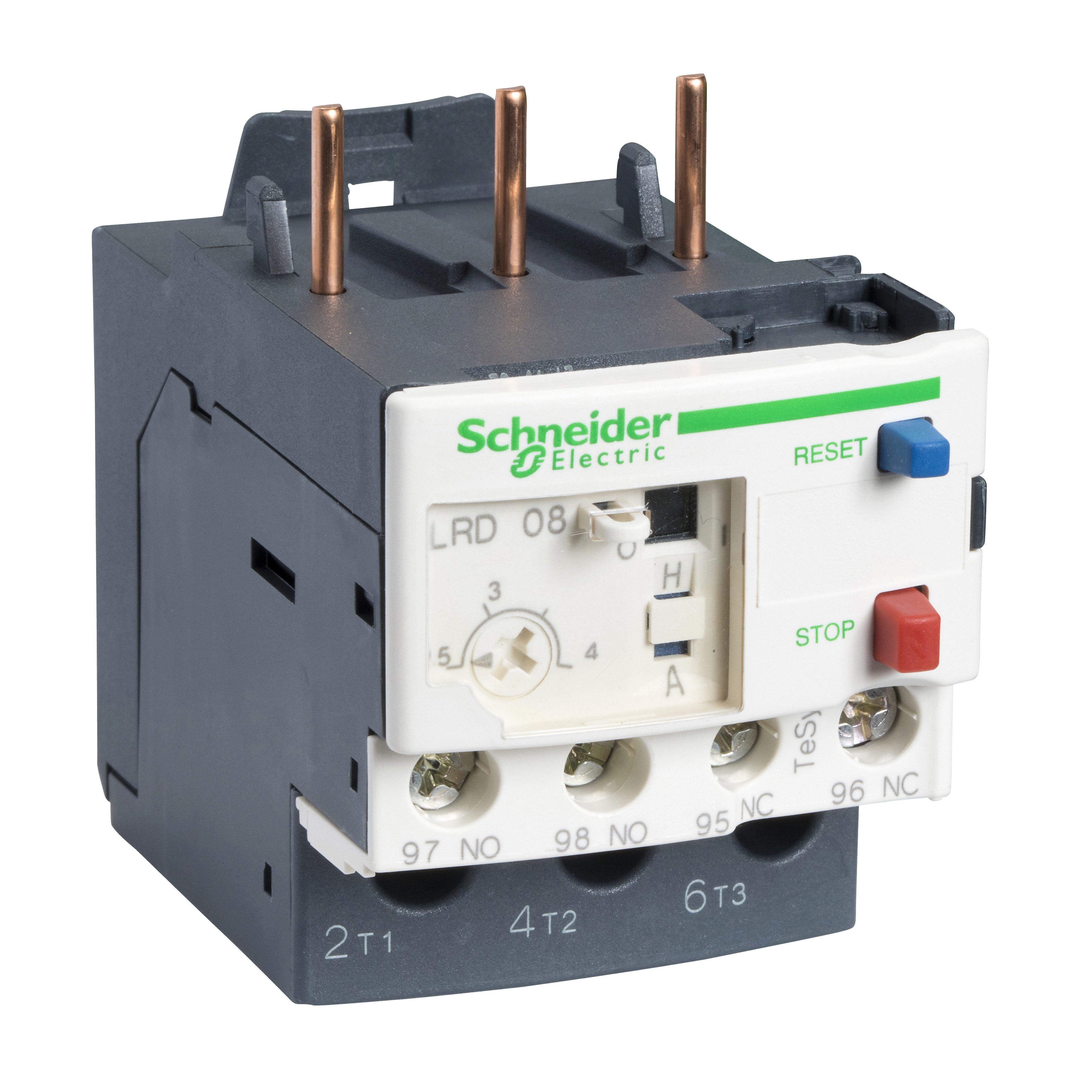 SCHNEIDER ELECTRIC - Thermal overload relay,TeSys Deca S207,4-6A,1NO+1NC,class 10A