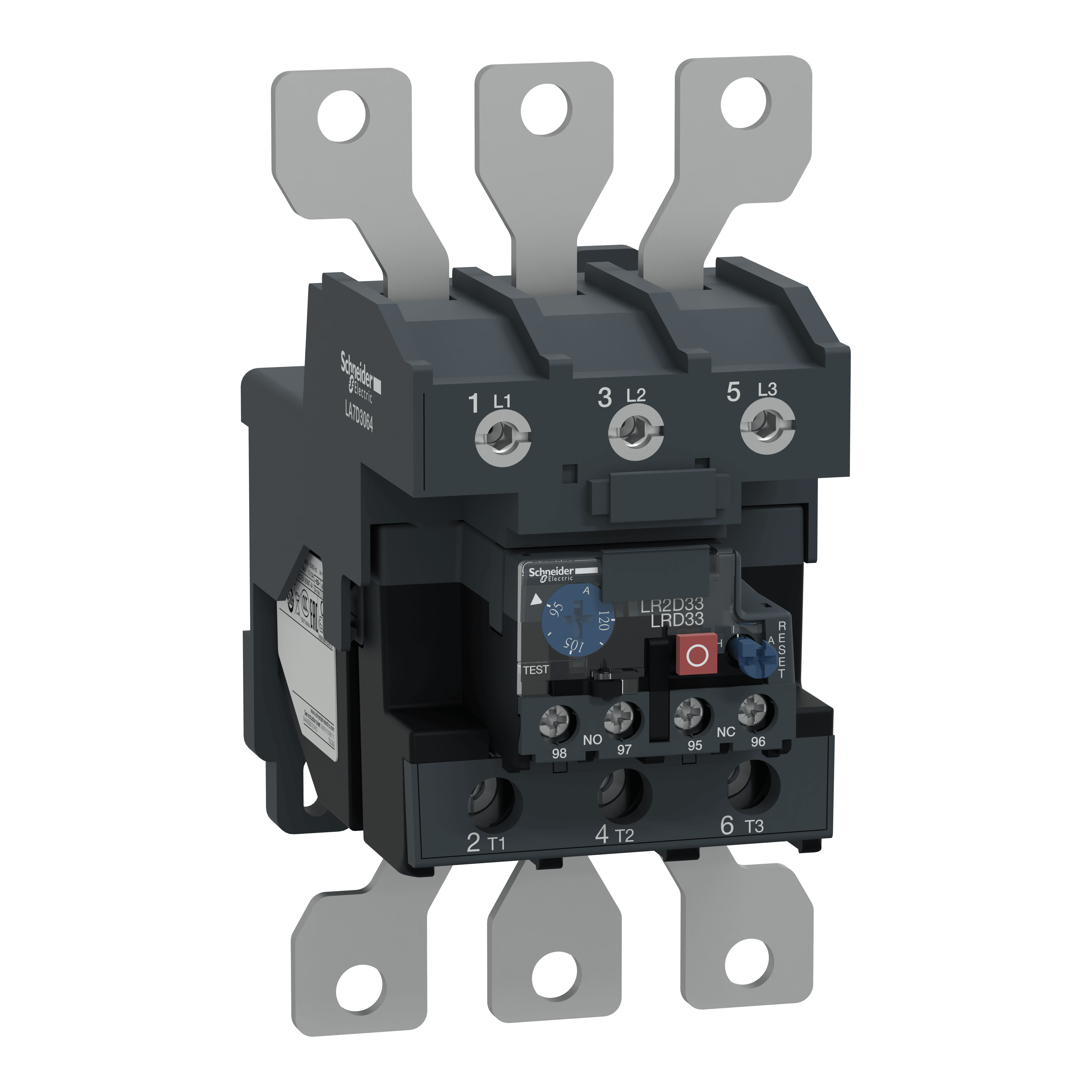 SCHNEIDER ELECTRIC - Relè sovraccarico termico per motore TeSys - 95...120 A - Classe 10A LRD33676